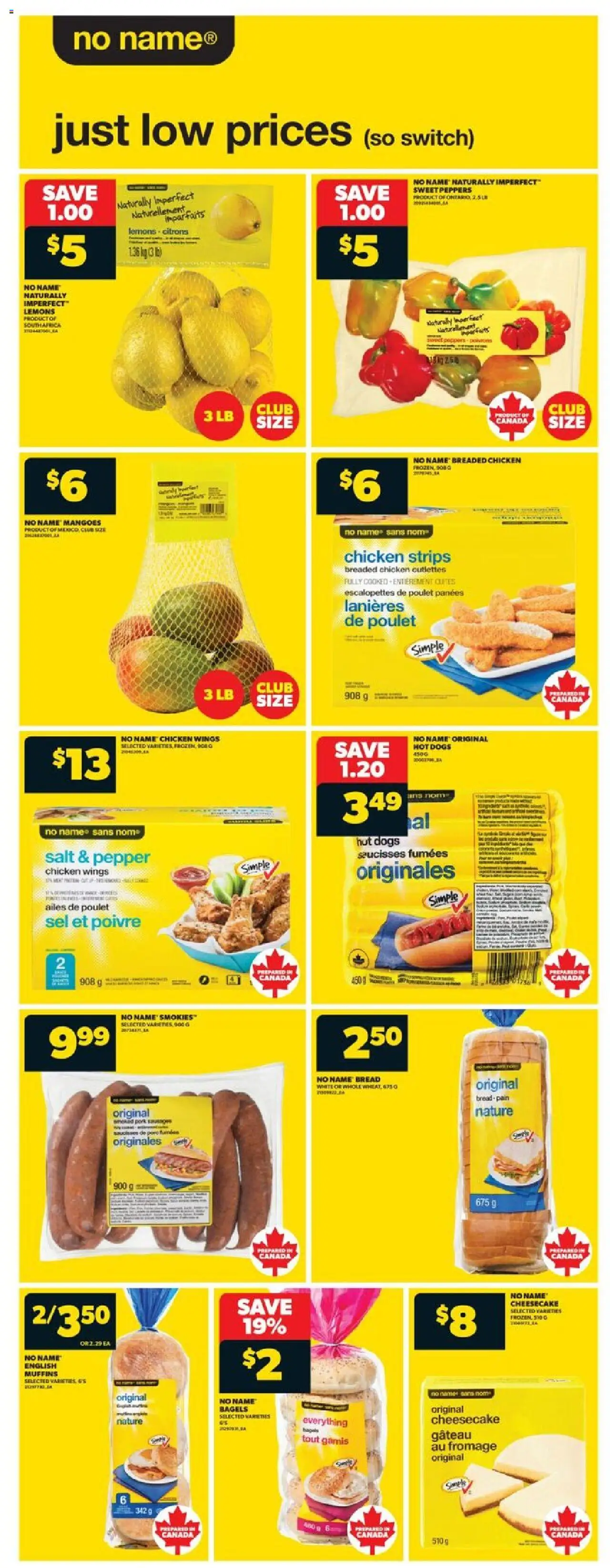 Real Canadian Superstore flyer valid from 16.10.2025 | Page: 7 | Products: Chicken wings, Bread, Chicken, Pork