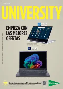 Vista previa de El Corte Inglés - Catálogo University, nuevo folleto de la tienda, válido en México a partir del 21.08.2025