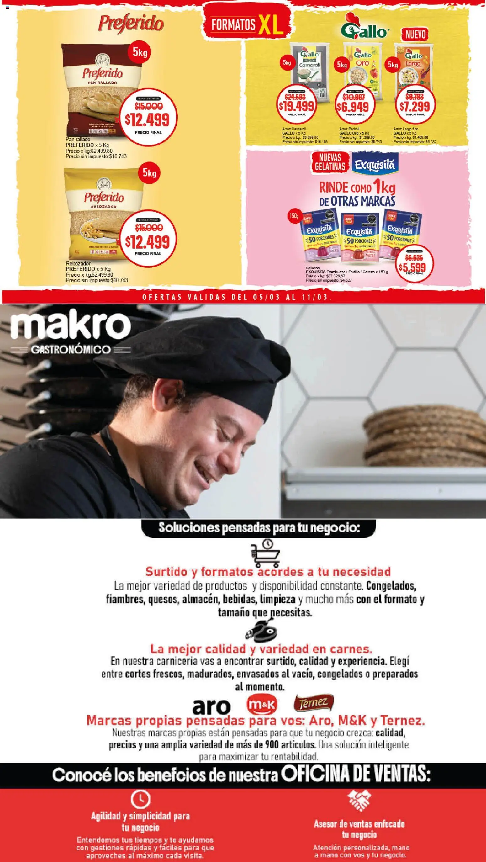 Makro Ofertas Gastronómico │ válido desde el 05.03.2026 | Página: 5 | Productos: Pan, Arroz, Té, Pan rallado