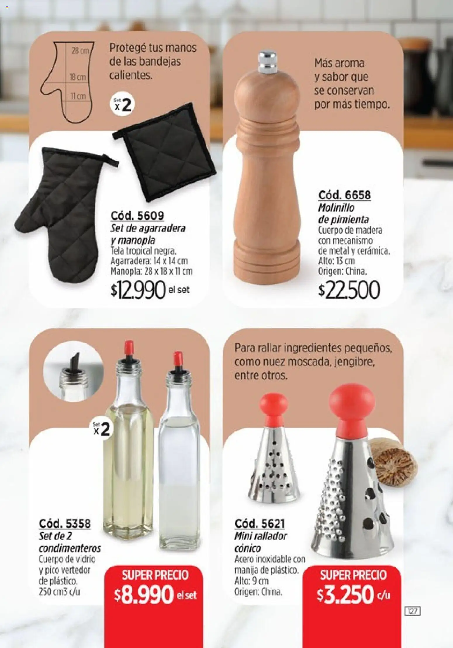 Amodil - Campaña 18/2025 │ válido desde el 30.11.2025 | Página: 127 | Productos: Manopla, Pimienta, Nuez, Molinillo