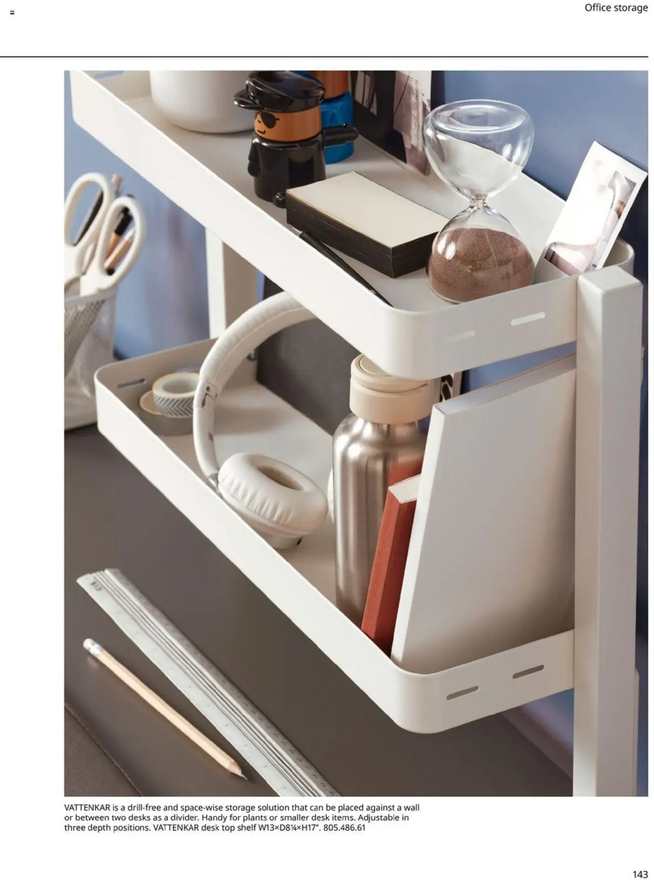 IKEA Office Brochure 2025 - valid from 01.03.2025 | Page: 143 | Products: Shelf, Desk