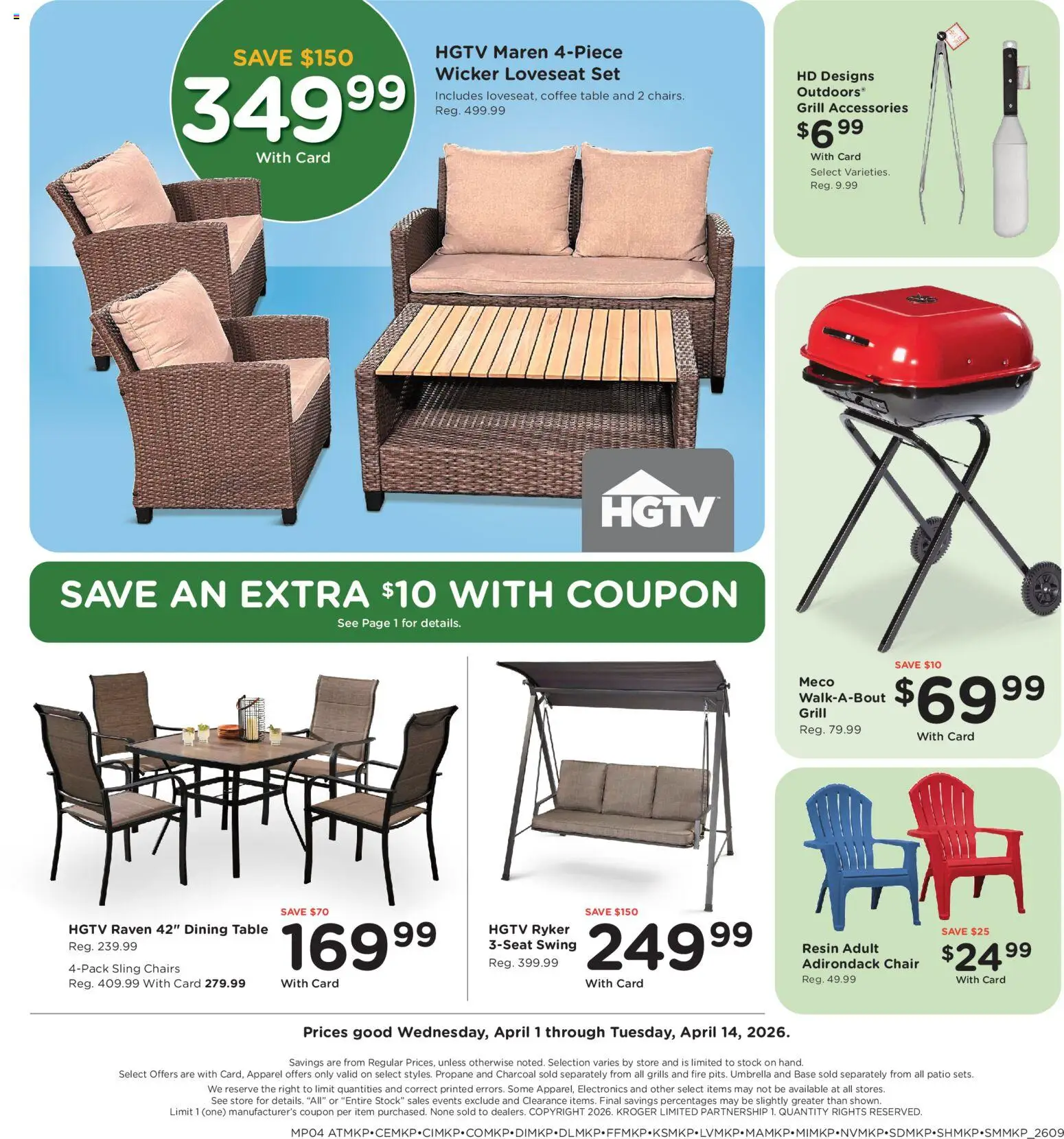 Fry's Food Home & Apparel - valid from 01.04.2026 | Page: 4 | Products: Coffee table, Coffee, Loveseat, Grill