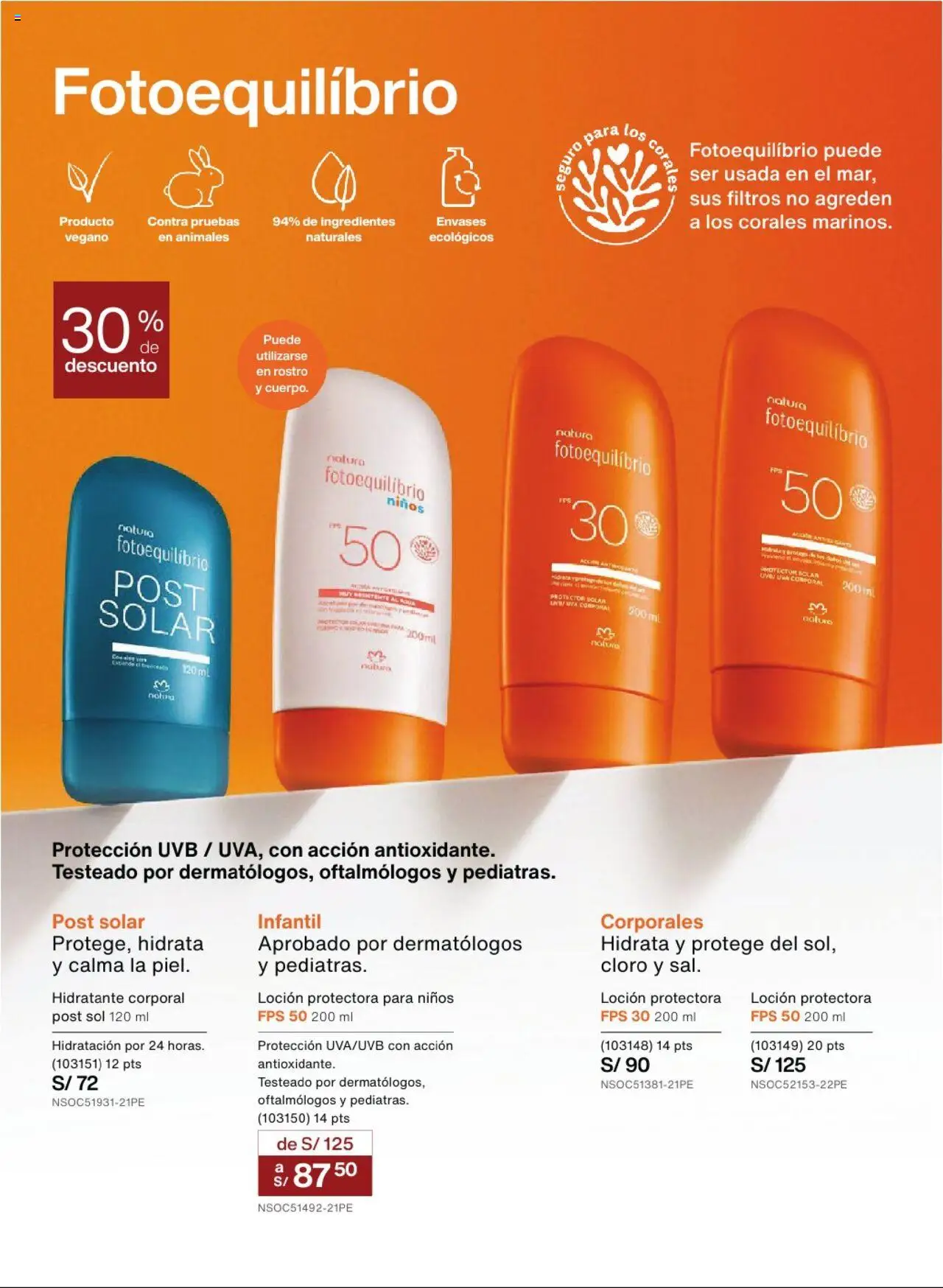 Catálogo Natura válido desde 24.05.2025 | Página: 138 | Productos: Protector solar