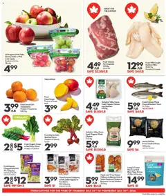 Longo's flyer valid from 24.07.2025 | Page: 5 | Products: Fish, Chicken, Pork, Apples