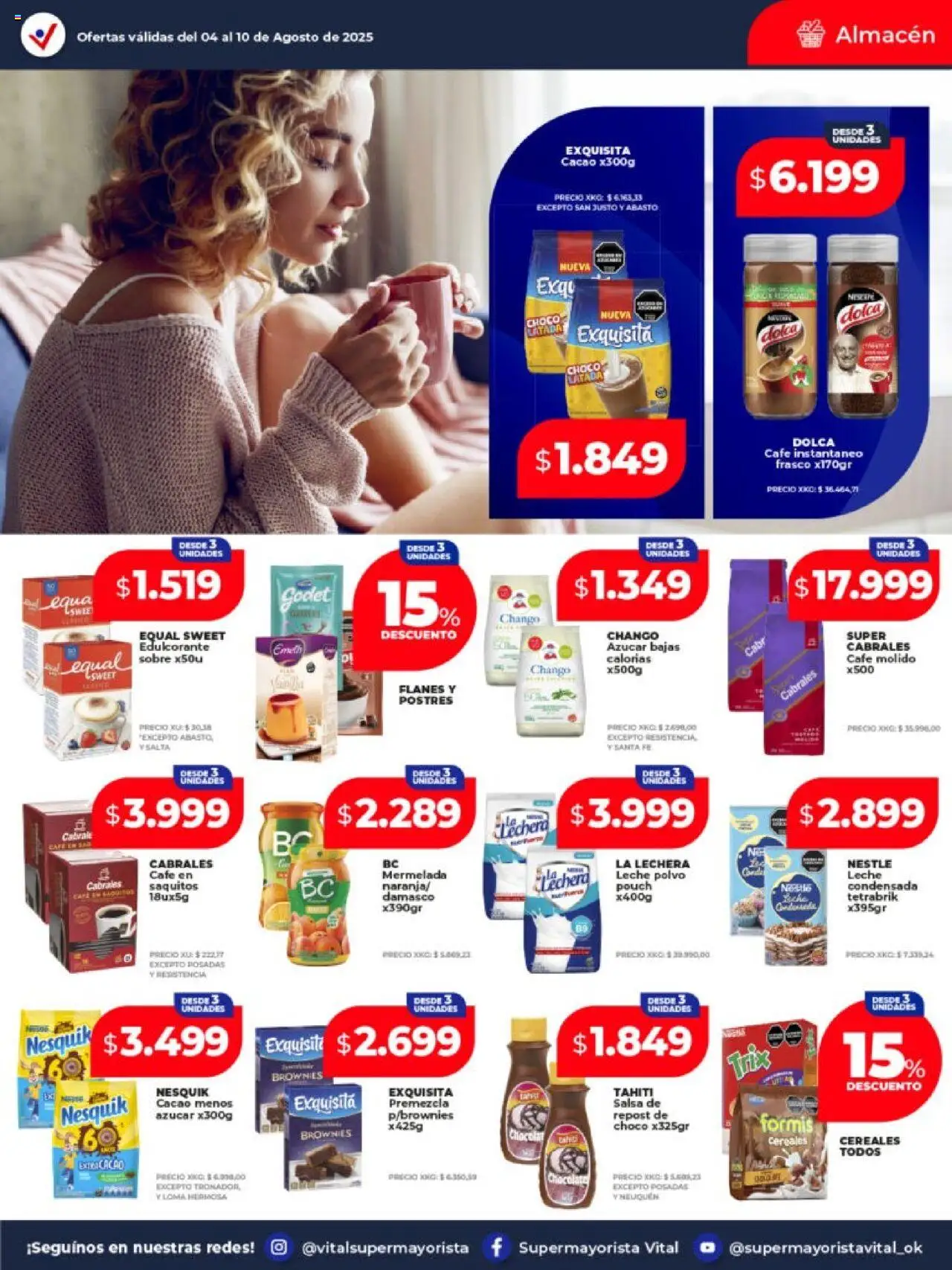 Vital - Ofertas │ válido desde el 04.08.2025 | Página: 16 | Productos: Sobre, Azucar, Mermelada, Cereales