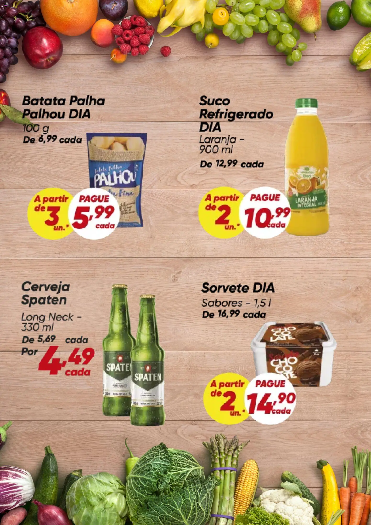 Dia Folheto - válido de 05.01.2026 | Página: 7 | Produtos: Suco, Cerveja, Sorvete, Batata palha