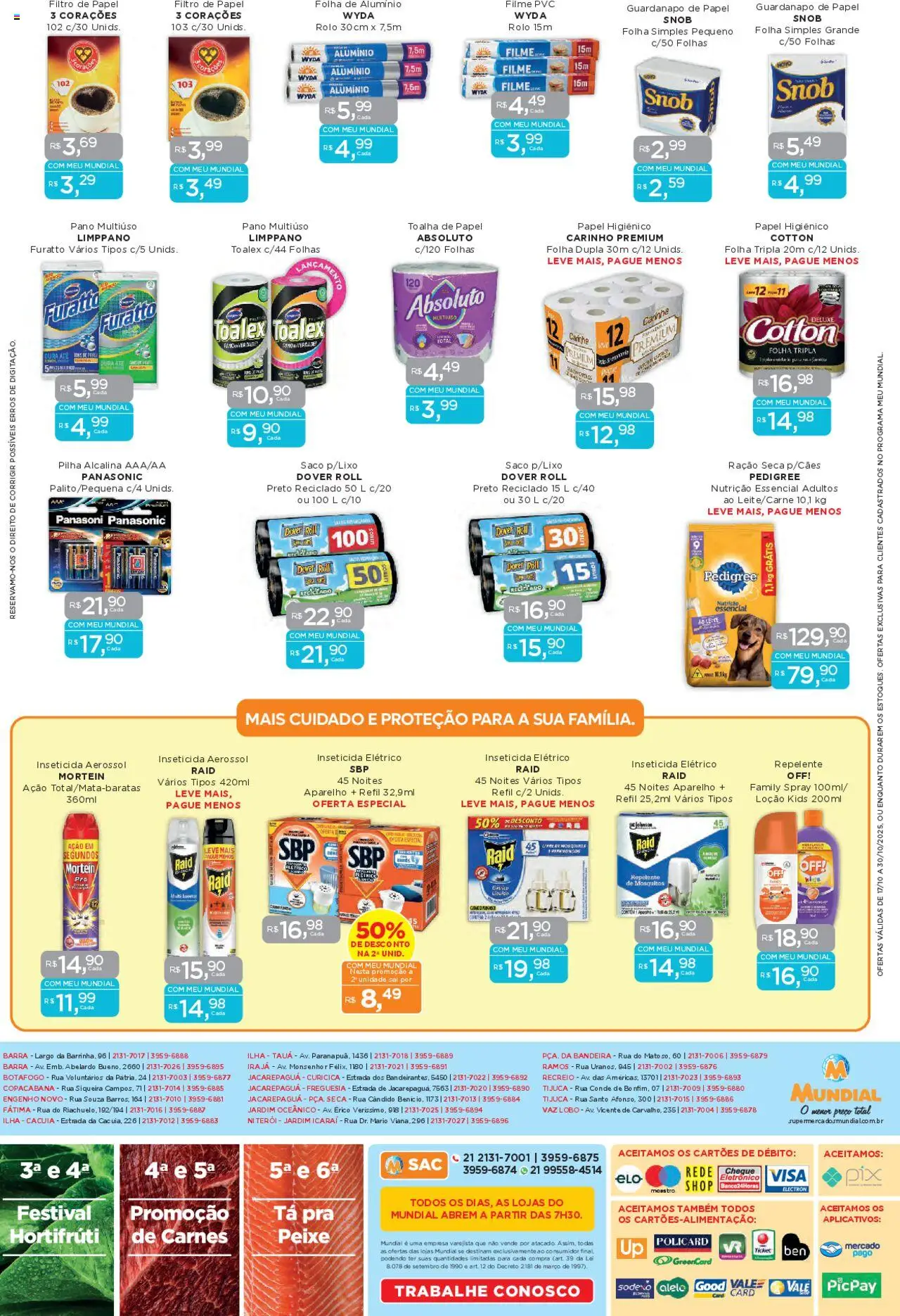 Mundial Folheto - válido de 17.10.2025 | Página: 12 | Produtos: Peixe, Repelente, Inseticida, Guardanapo