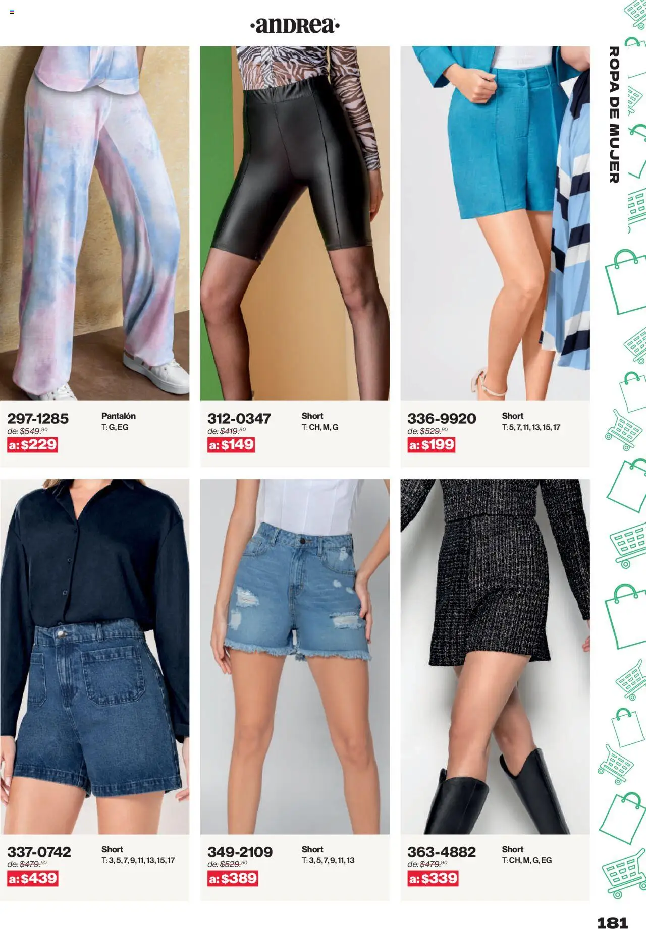Nuevas ofertas de Andrea válidas en toda la República Mexicana desde el 10.08.2025. ¡Encuentra las mejores ofertas en Andrea - Catálogo Outlet! | Página: 181 | Productos: Ropa, Short