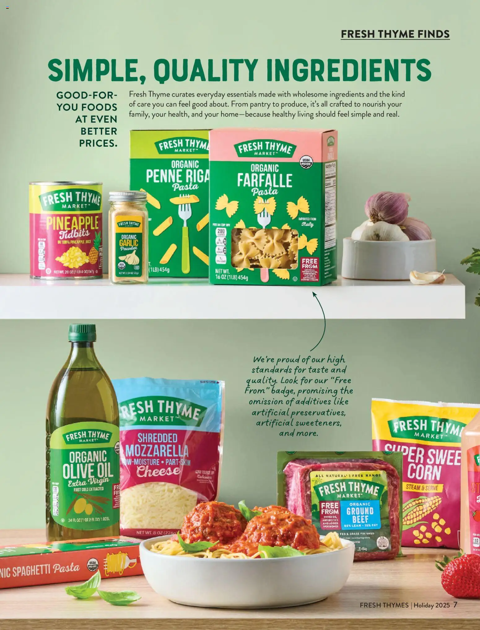 Fresh Thyme Magazine Holiday 2025 - valid from 15.11.2025 | Page: 9 | Products: Cheese, Oil, Juice, Pasta