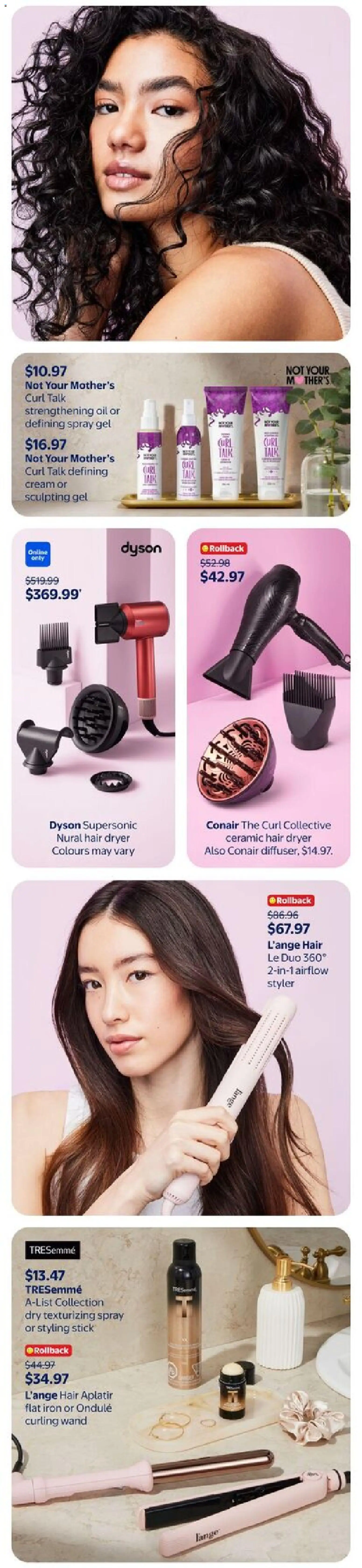 Walmart flyer valid from 02.04.2026 | Page: 9 | Products: Cream, Iron, Hair dryer, Oil