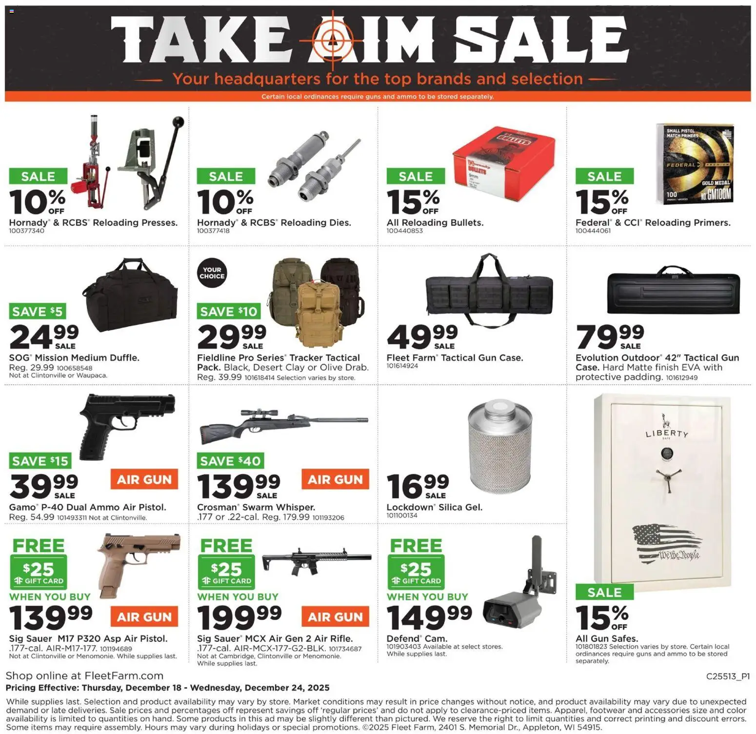 Mills Fleet Farm Take Aim - valid from 18.12.2025 | Page: 8 | Products: Gun, Ammo