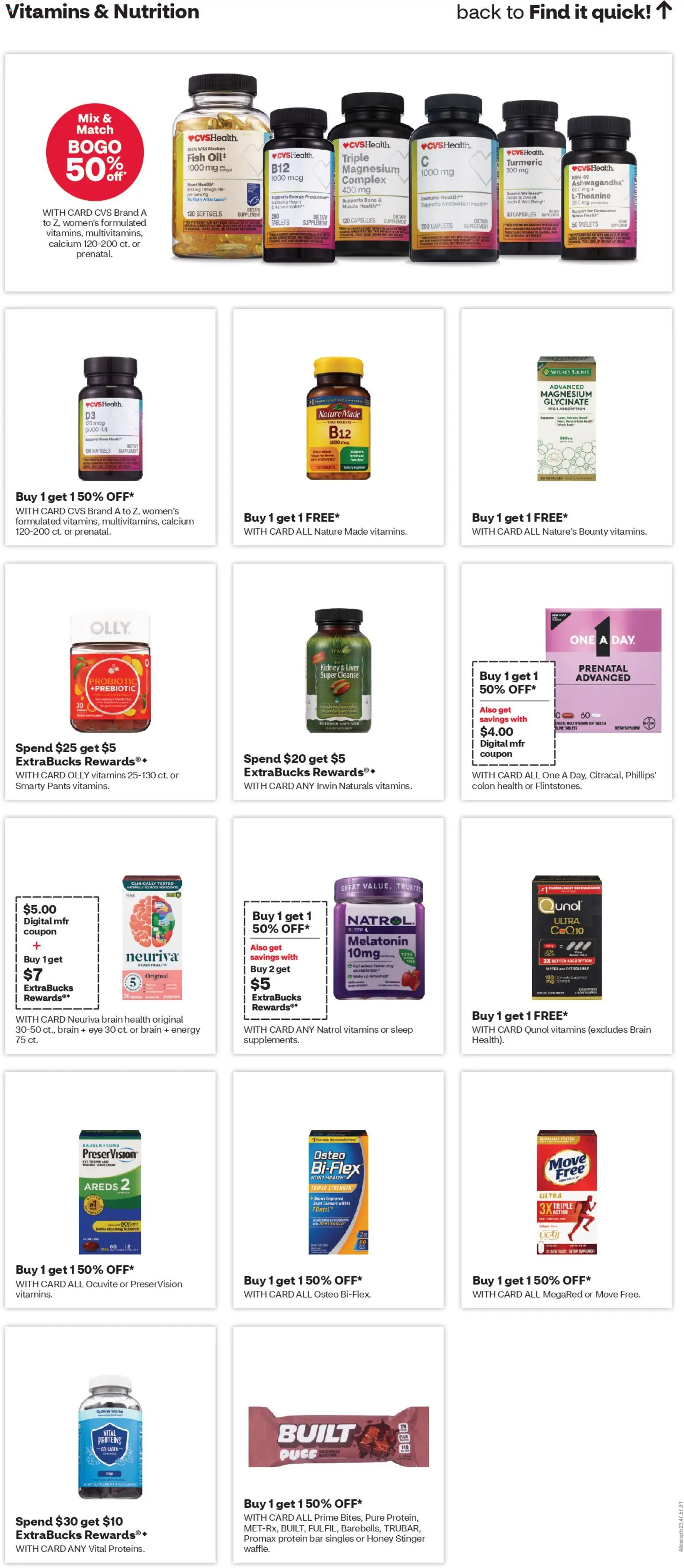 CVS Pharmacy Weekly Ad - AZ - valid from 29.03.2026 | Page: 8 | Products: Magnesium, Fish Oil, Melatonin, Water