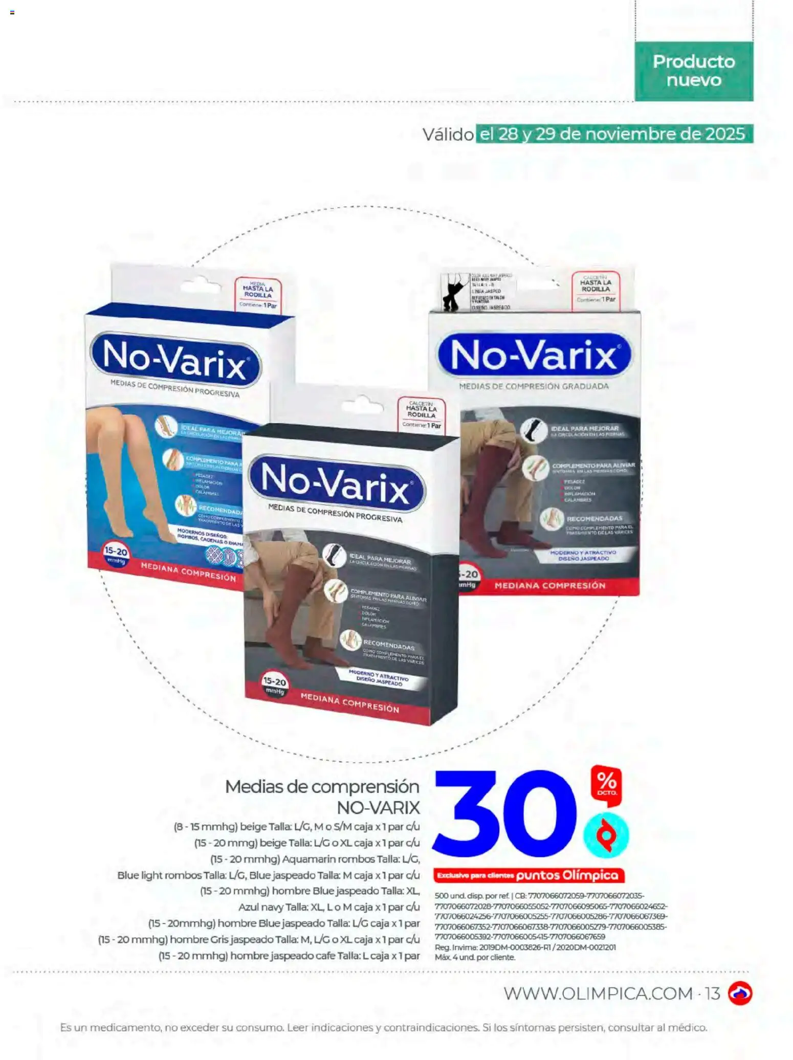 Olímpica revista - valida desde el 01.11.2025 | Página: 13 | Productos: Caja, Medias, Café