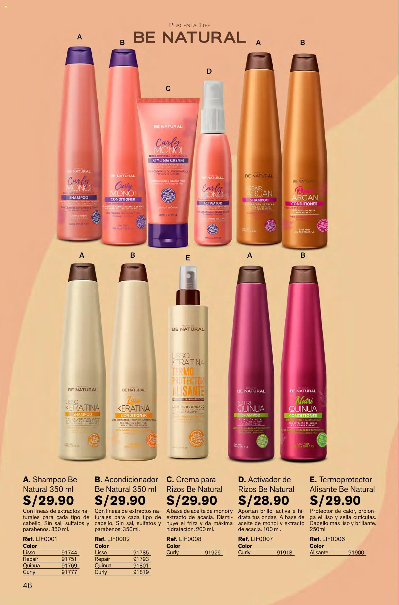 Catálogo Leonisa válido desde 23.10.2025 | Página: 46 | Productos: Shampoo, Acondicionador, Aceite, Crema