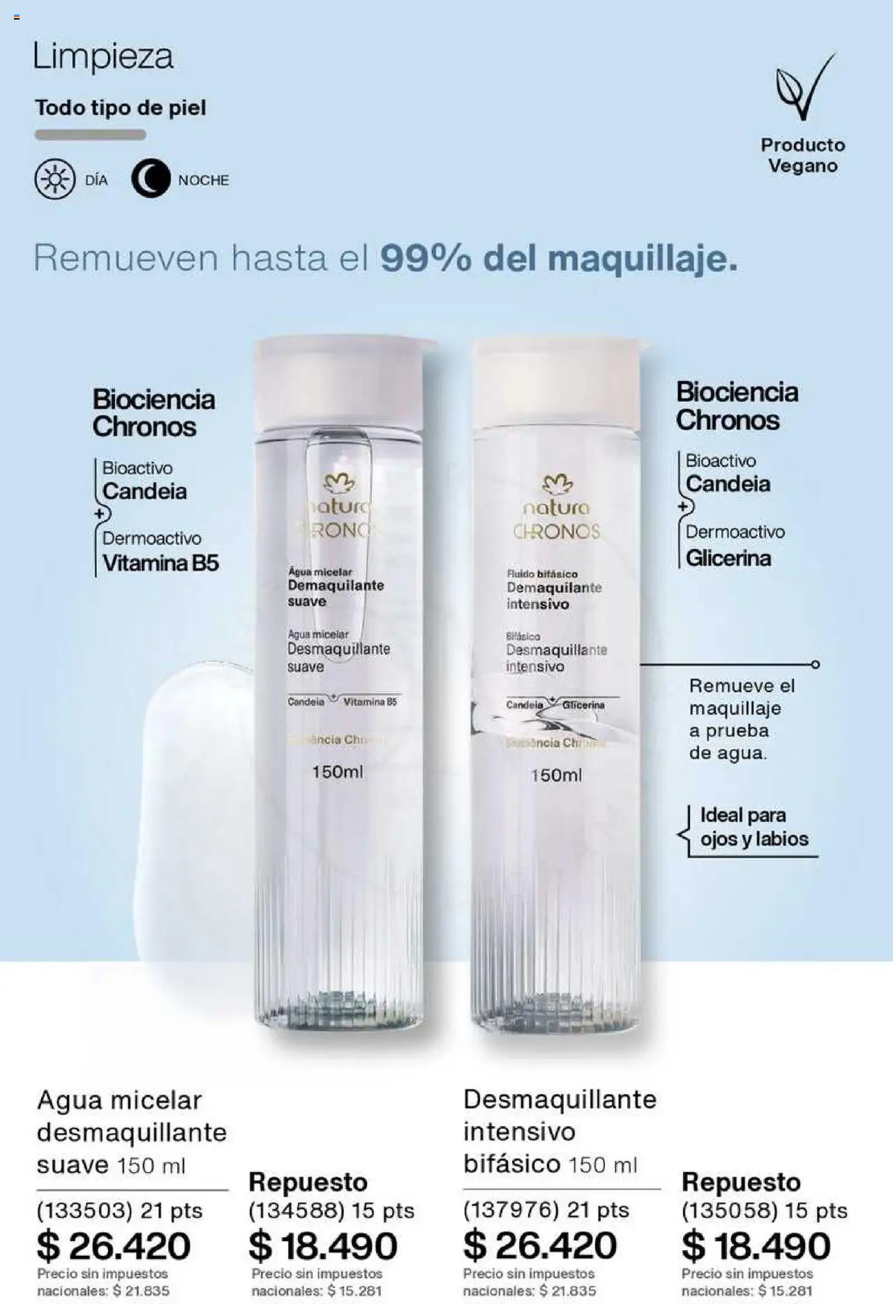 Catálogo Natura Ciclo 8 │ válido desde el 03.06.2025 | Página: 143 | Productos: Maquillaje, Desmaquillante, Agua