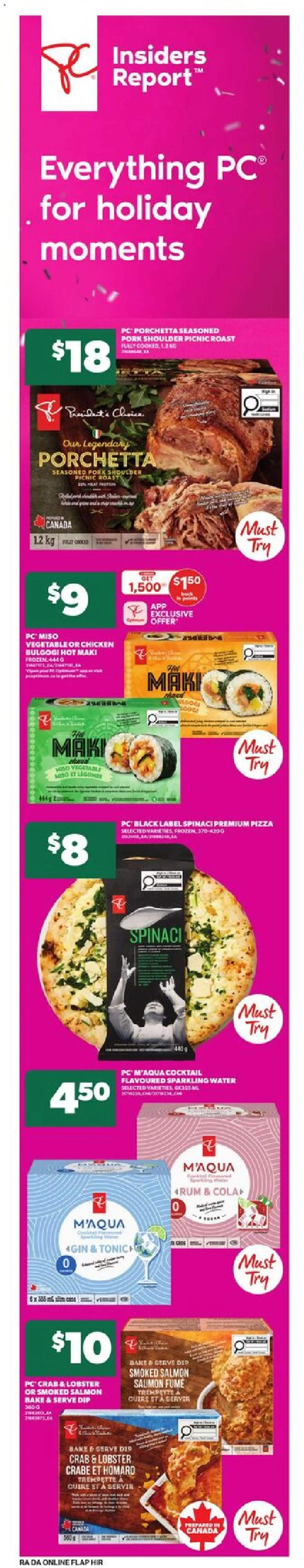 Atlantic Superstore flyer valid from 13.11.2025 | Page: 8 | Products: PC, Pizza, Chicken, Pork
