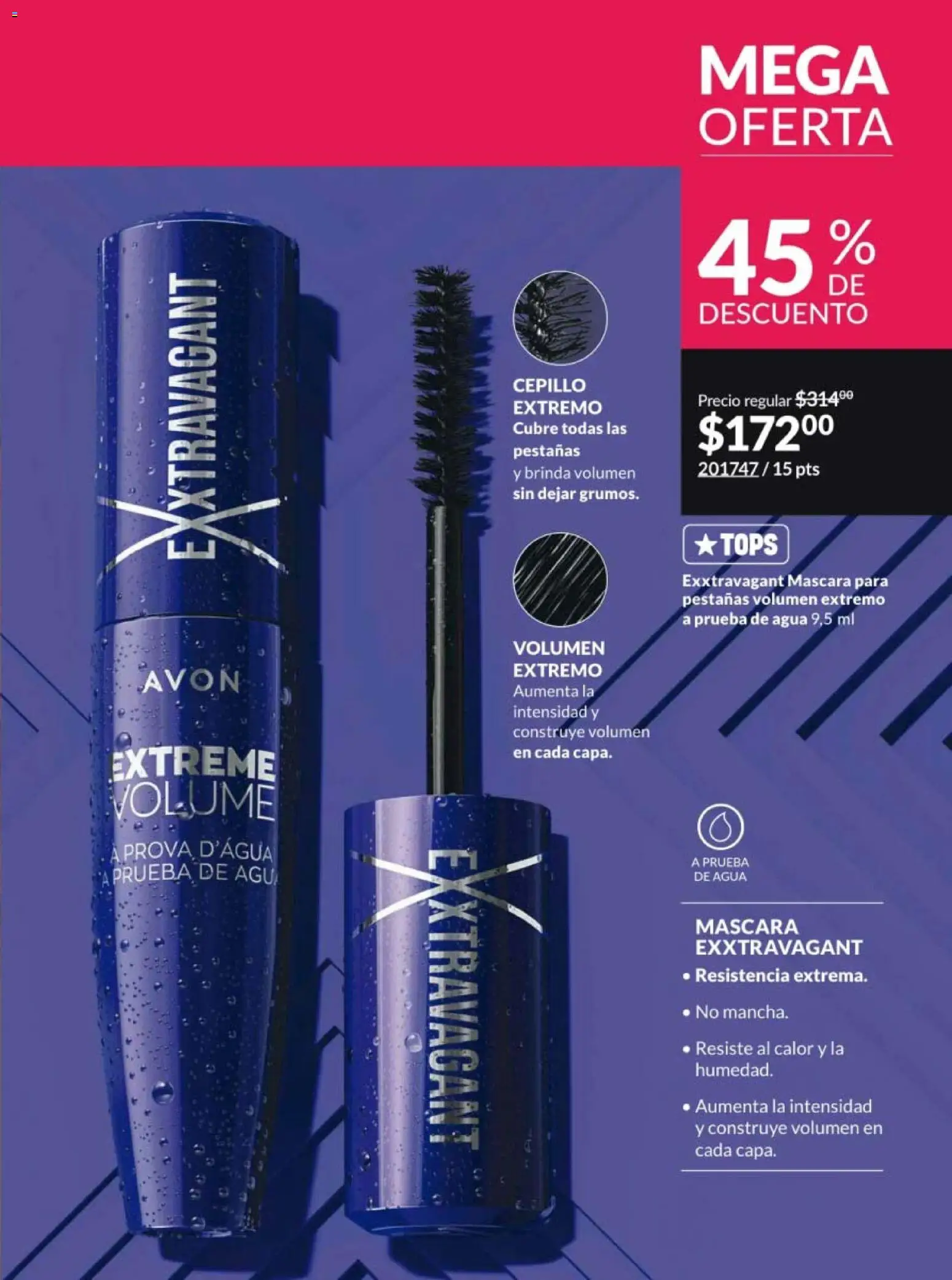 Nuevas ofertas de AVON válidas en toda la República Mexicana desde el 13.03.2026. ¡Encuentra las mejores ofertas en AVON campaña 5 2026! | Página: 27 | Productos: Cepillo, Máscara, Agua