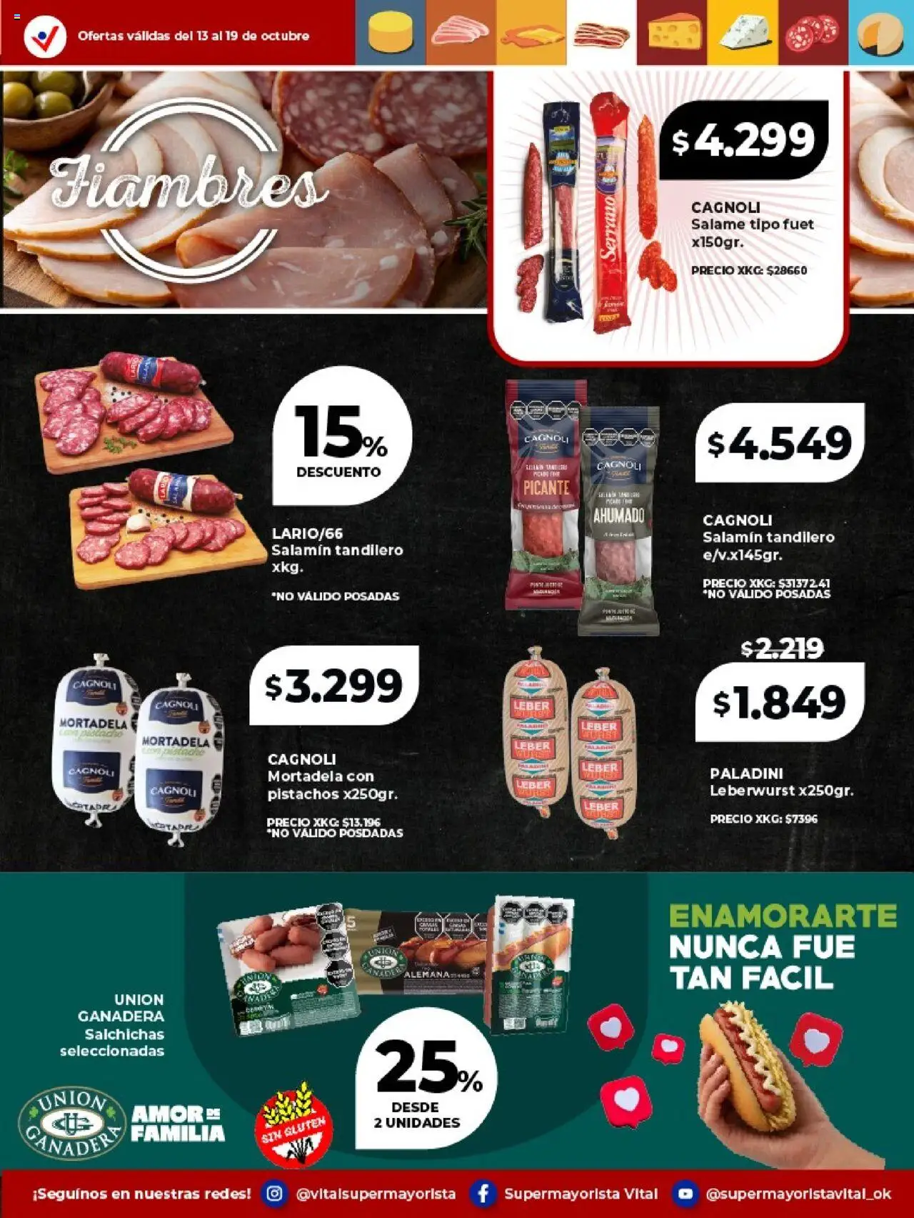 Vital - Especial de frescos - Avellaneda │ válido desde el 13.10.2025 | Página: 11 | Productos: Mortadela, Salame