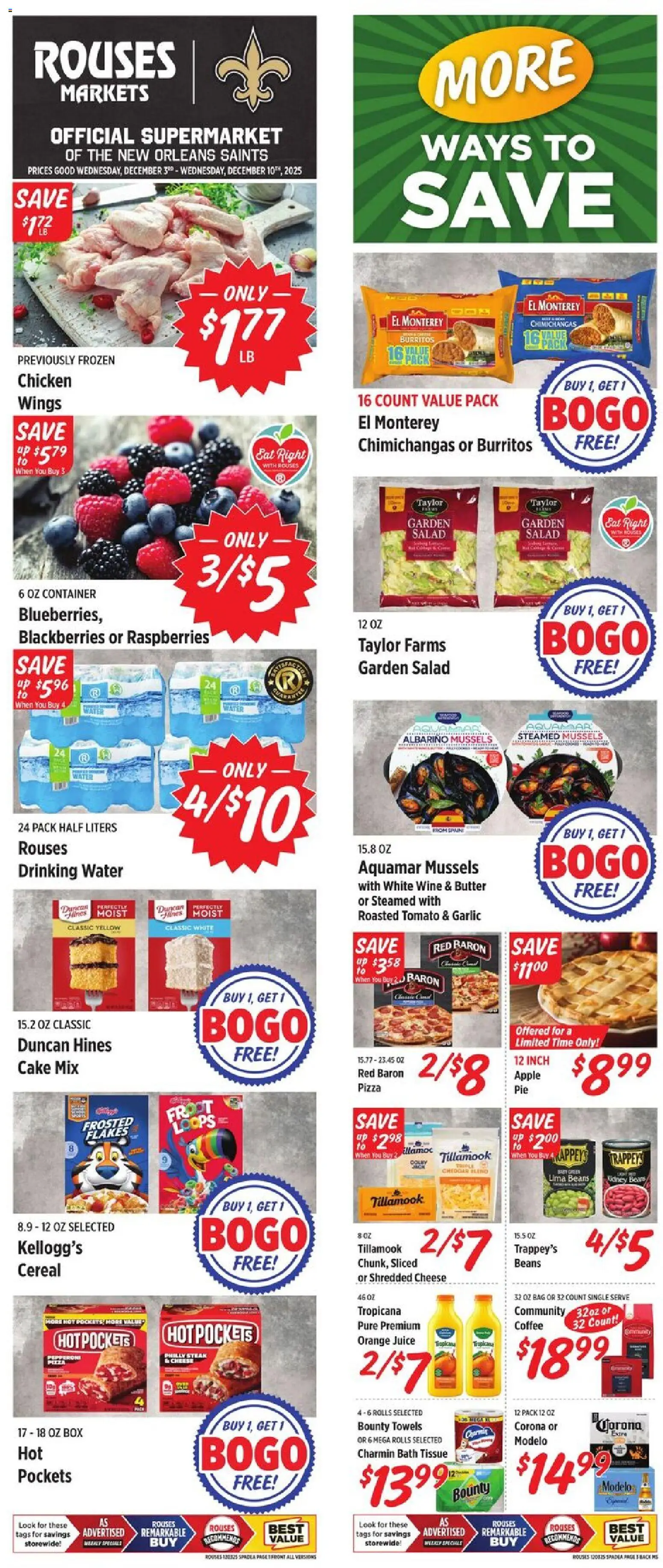 Rouses Weekly Ad - MS - valid from 03.12.2025 | Page: 2 | Products: Box, Cheese, Wine, Water