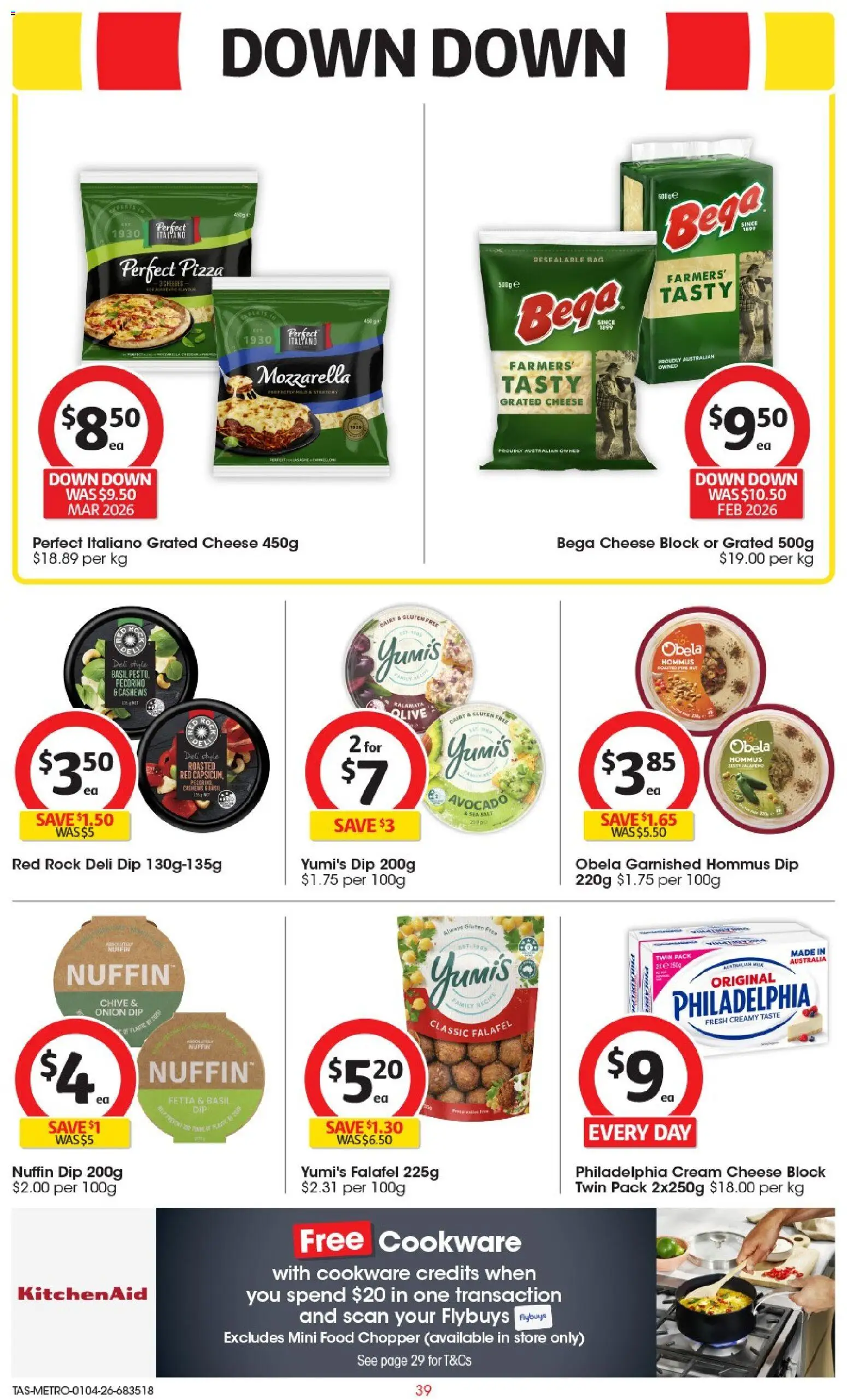 Coles catalogue - valid from 01.04.2026 | Page: 39 | Products: Dairy, Pizza, Cream, Avocado
