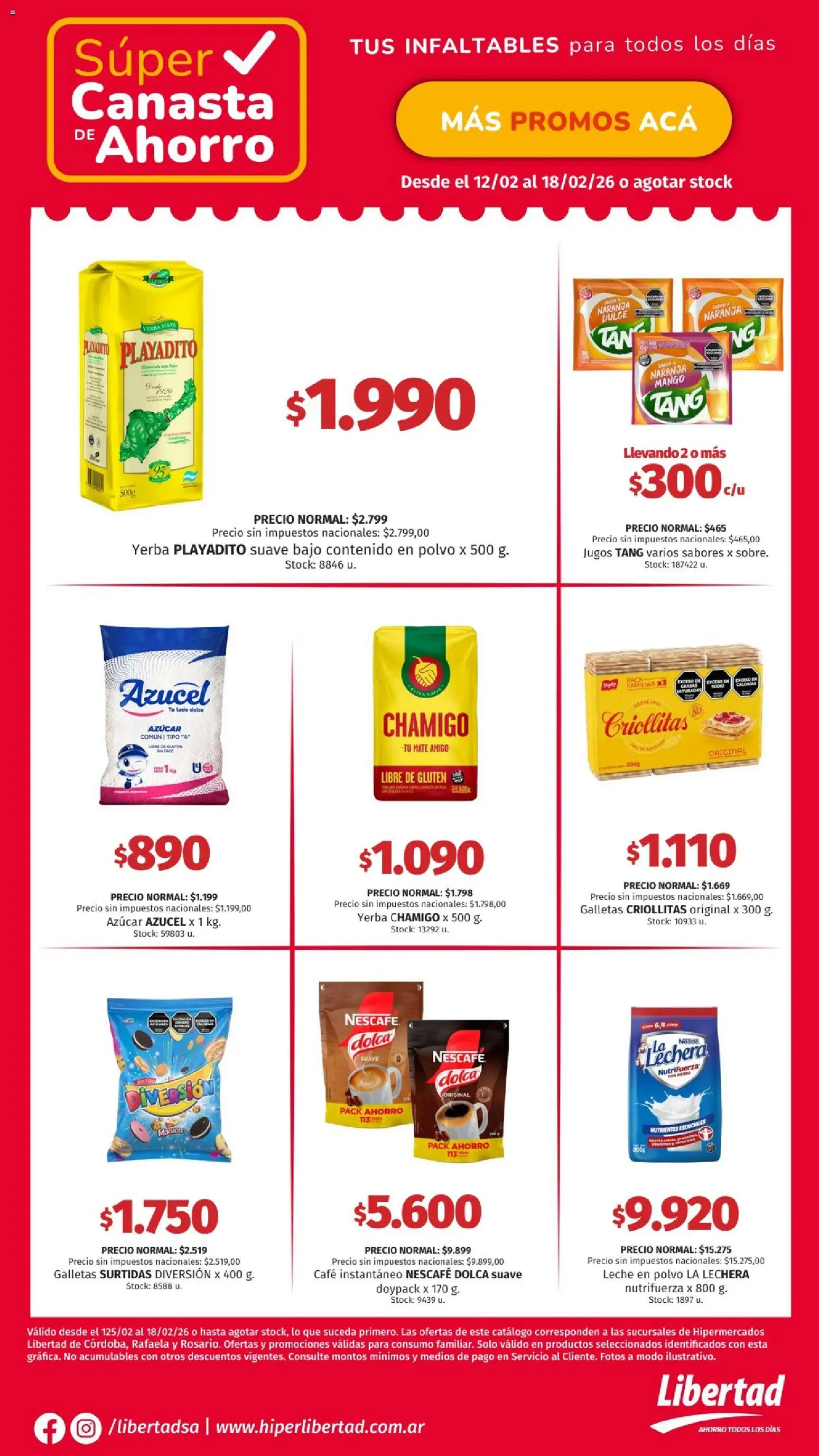 Hipermercado Libertad catálogo │ válido desde el 12.02.2026 | Página: 4 | Productos: Mate, Yerba, Café, Galletas