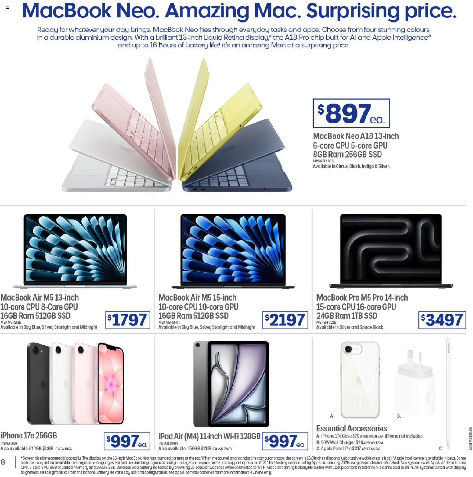 Officeworks catalogue - valid from 31.03.2026 | Page: 8 | Products: Battery, Accessories, Iphone, Screen