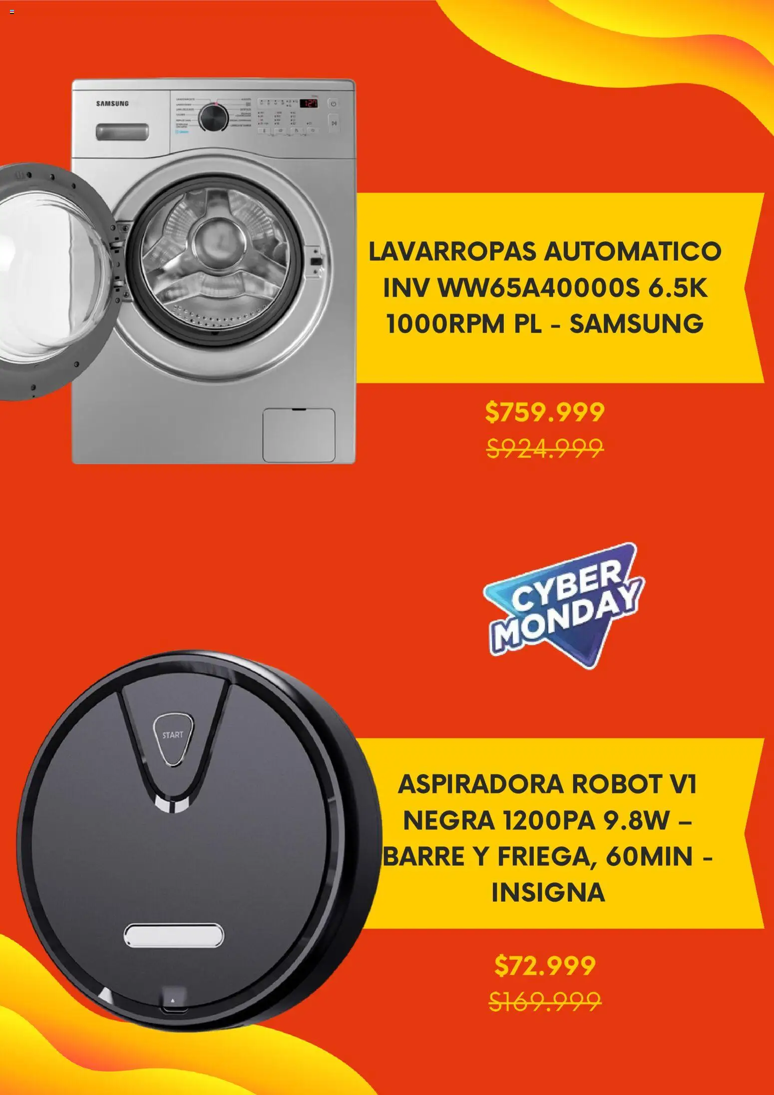 Megatone Cyber Monday │ válido desde el 03.11.2025 | Página: 4 | Productos: Aspiradora, Robot, Lavarropas