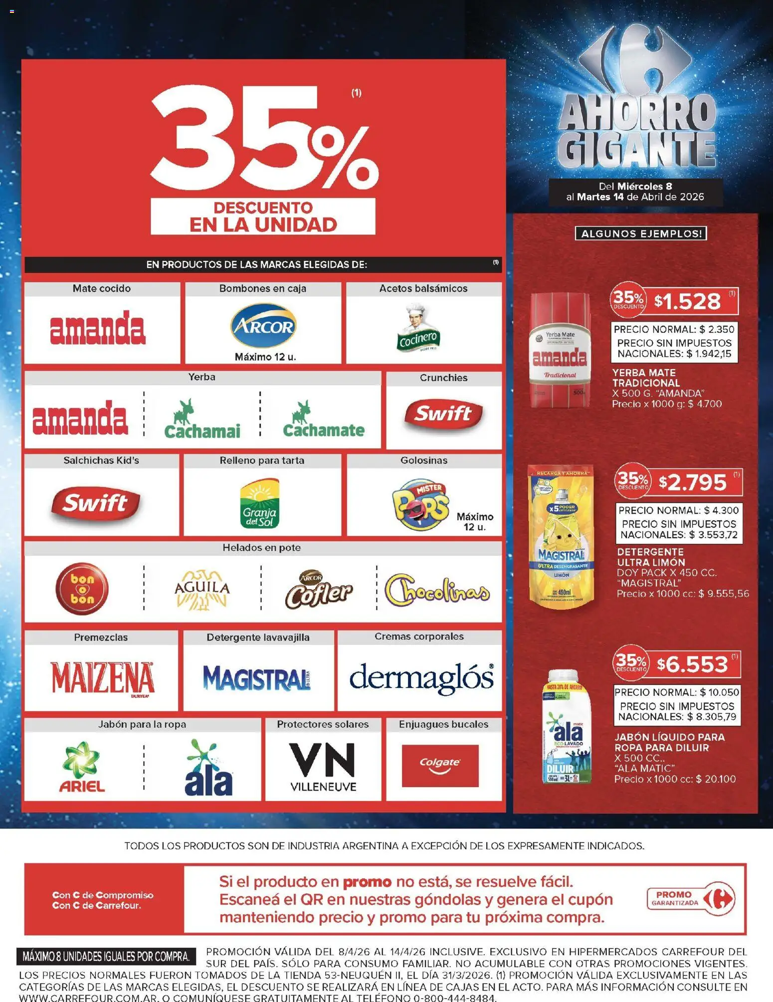 Carrefour ofertas │ válido desde el 08.04.2026 | Página: 8 | Productos: Mate, Caja, Detergente, Mate cocido