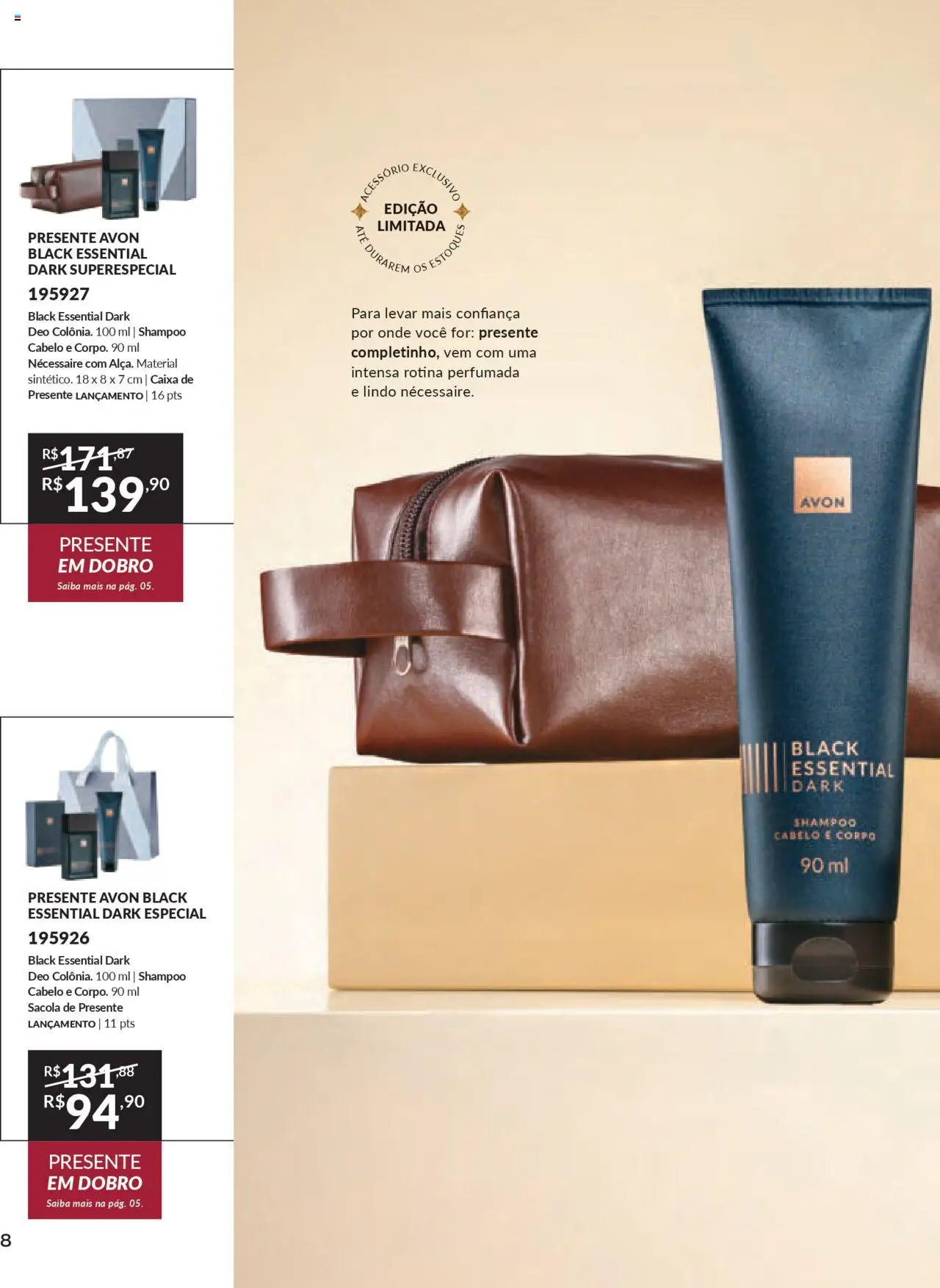 Avon Folheto - válido de 16.06.2025 | Página: 8 | Produtos: Shampoo, Necessaire, Caixa