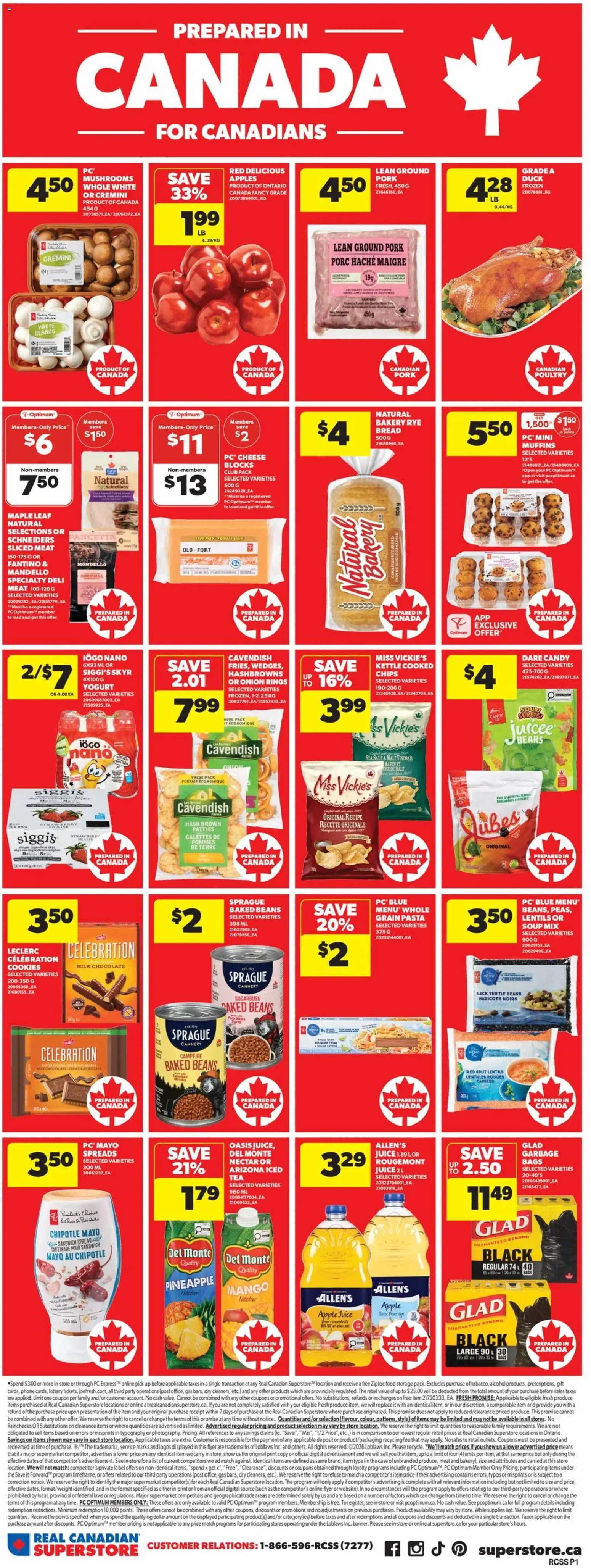 Real Canadian Superstore flyer valid from 01.01.2026 | Page: 6 | Products: Pasta, Phone, Kettle, Yogurt