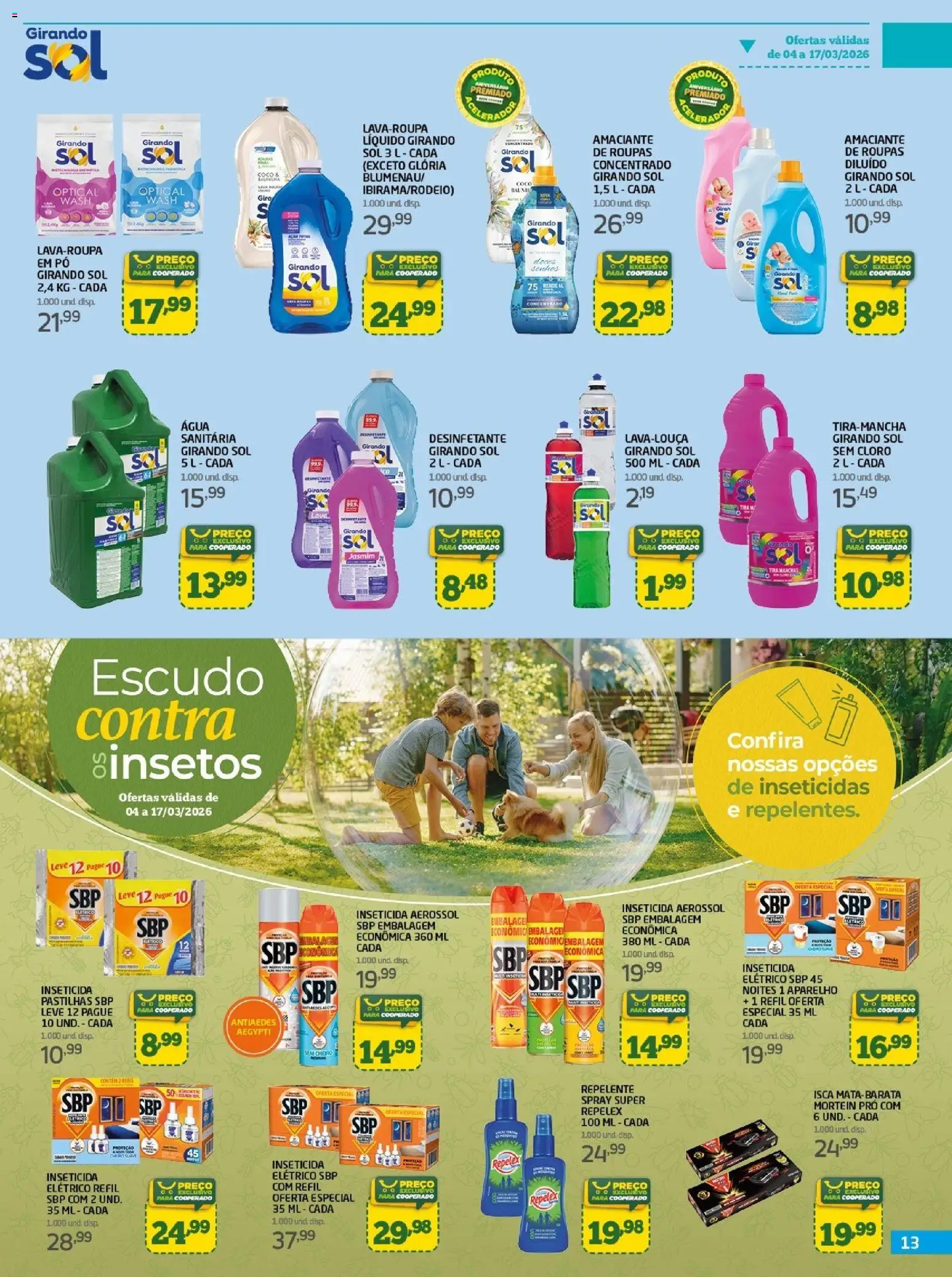 Cooper Folheto - válido de 04.03.2026 | Página: 13 | Produtos: Pó, Roupas, Repelente, Desinfetante