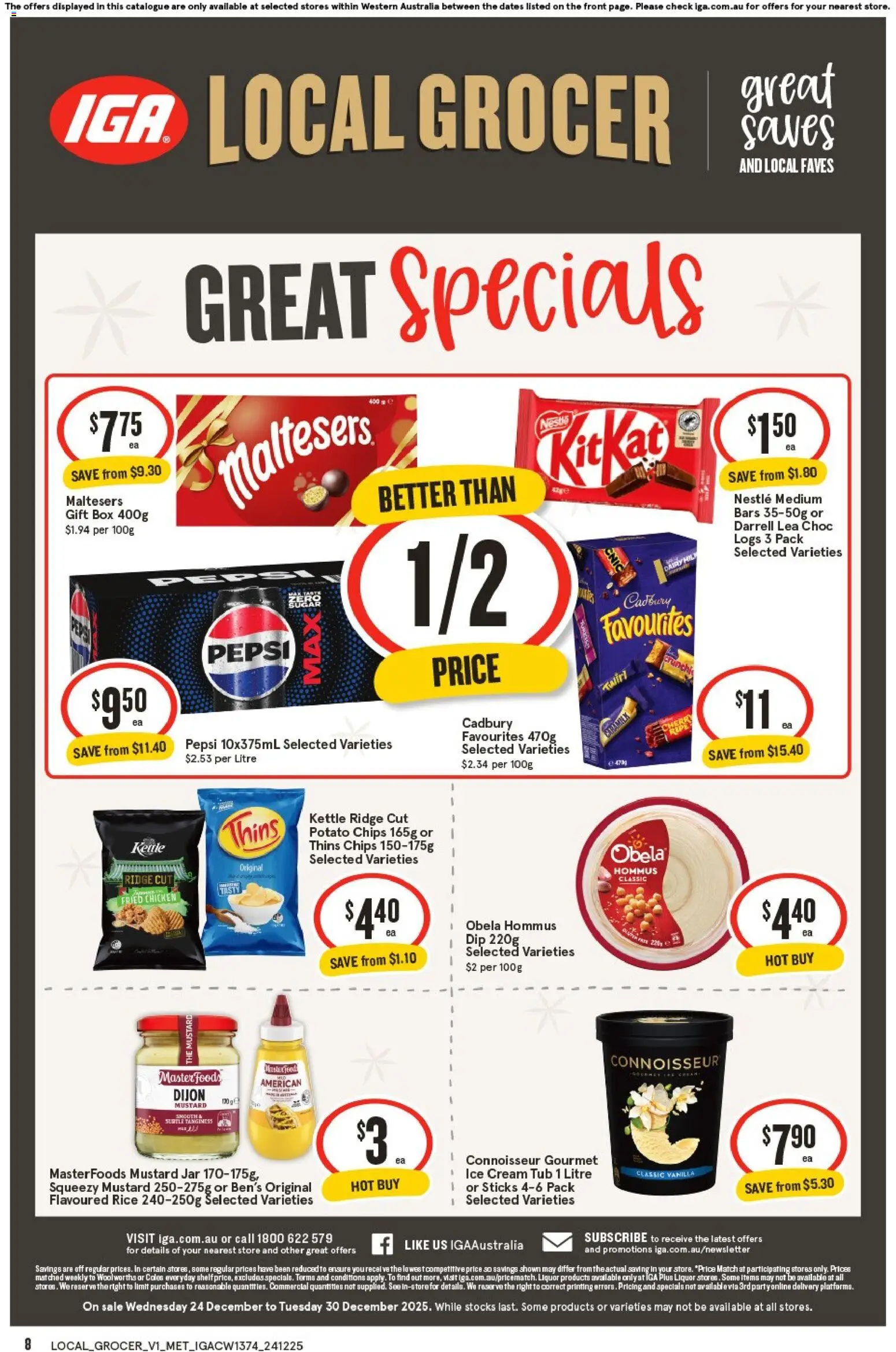 IGA catalogue - valid from 24.12.2025 | Page: 8 | Products: Dairy, Rice, Mustard, Kettle