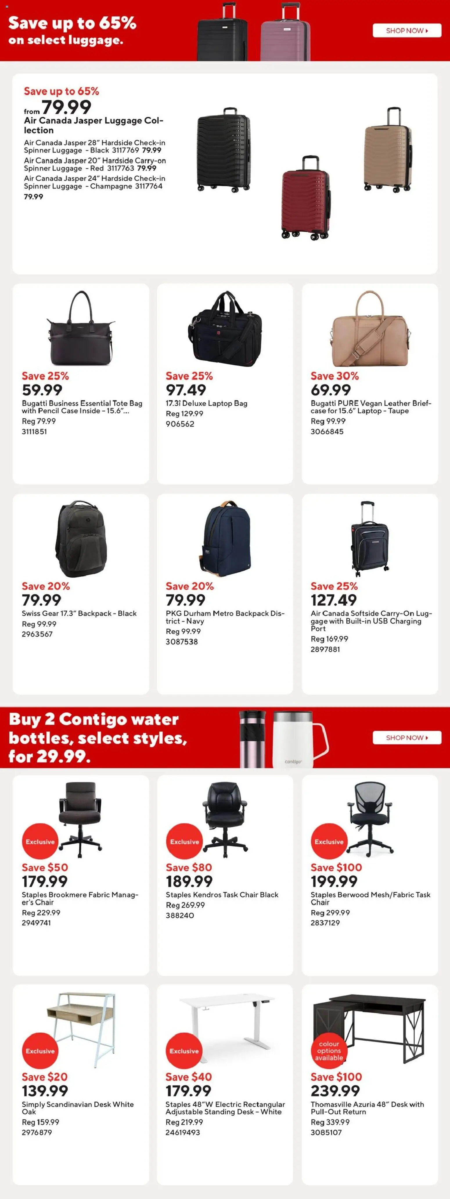 Staples flyer valid from 01.01.2026 | Page: 13 | Products: Backpack, Luggage, Case, Bag