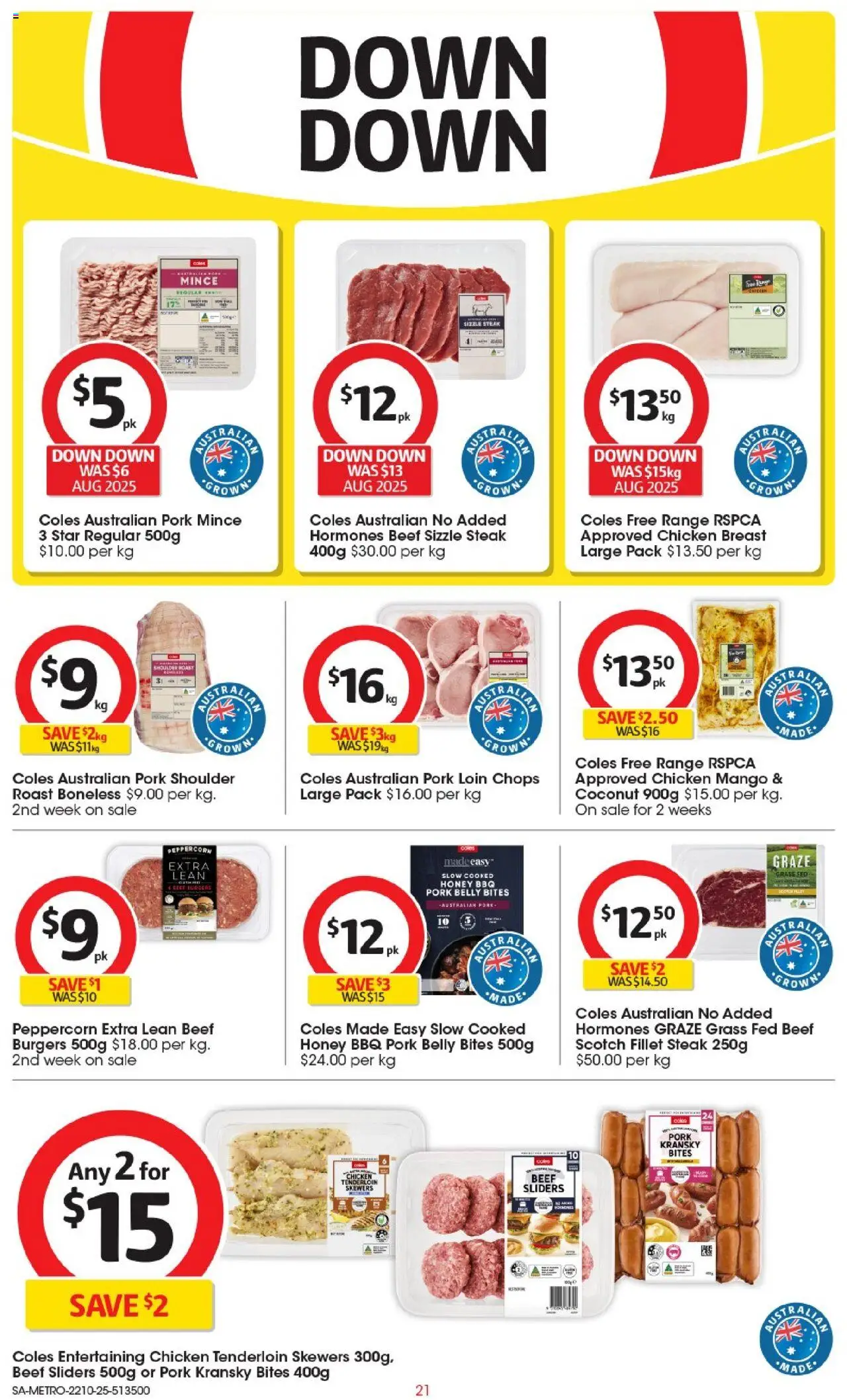 Coles catalogue - valid from 22.10.2025 | Page: 22 | Products: Grass, Honey, Beef, Scotch