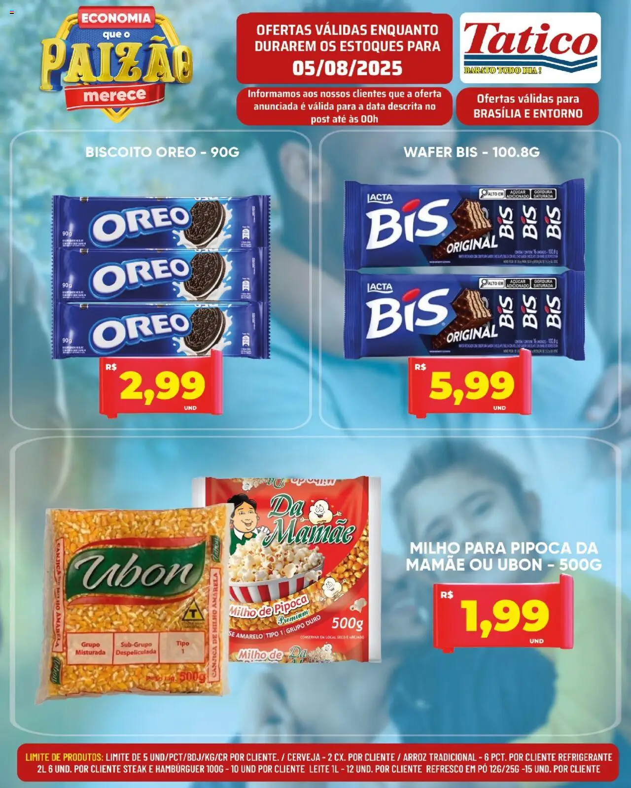 Tatico Folheto - válido de 05.08.2025 | Página: 4 | Produtos: Biscoito, Refresco, Cerveja, Hambúrguer