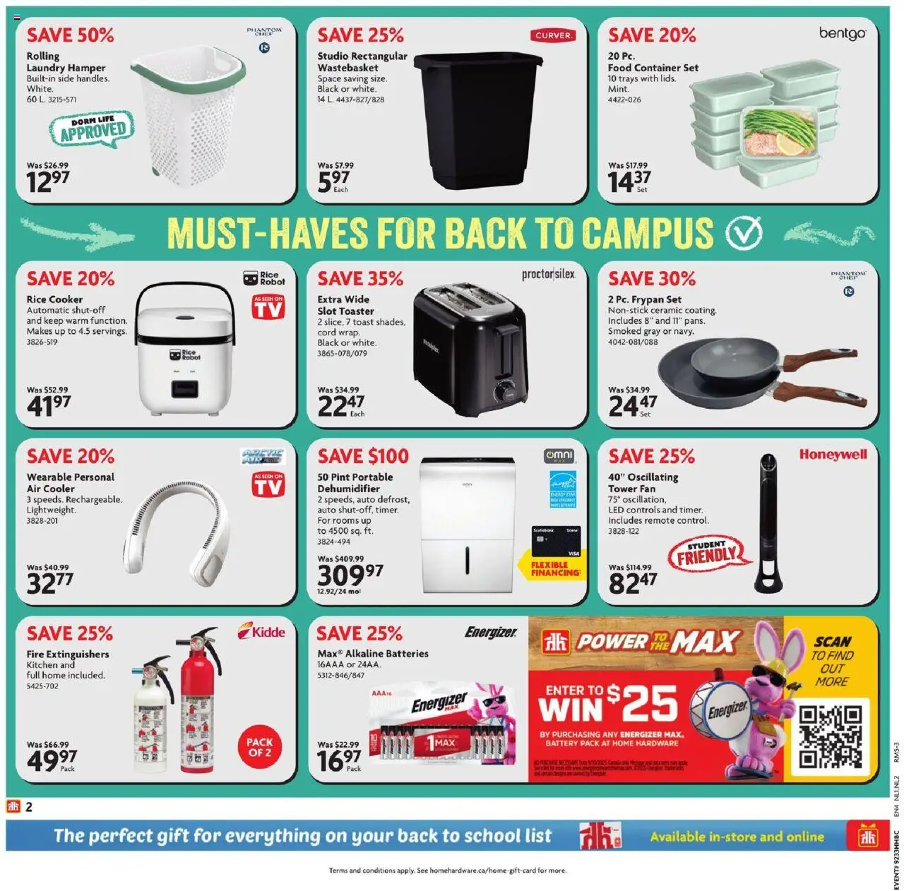 Home Hardware flyer valid from 14.08.2025 | Page: 4 | Products: Rice, Fan, Cooker, Battery