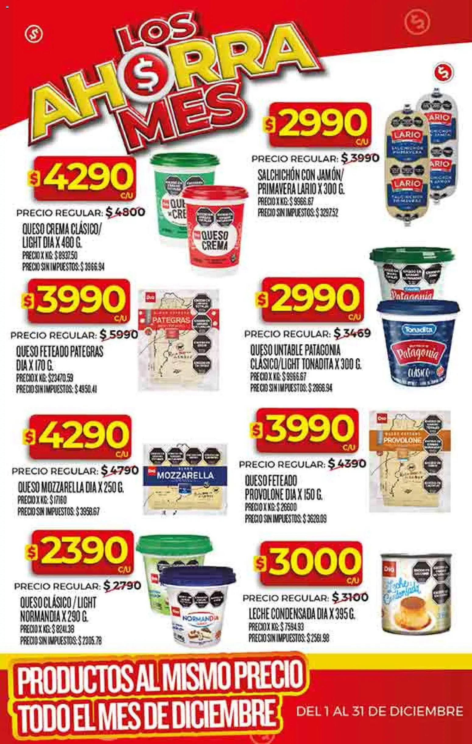 Dia - Ofertas - Salta y Jujuy │ válido desde el 10.12.2025 | Página: 22 | Productos: Queso crema, Leche, Queso, Crema
