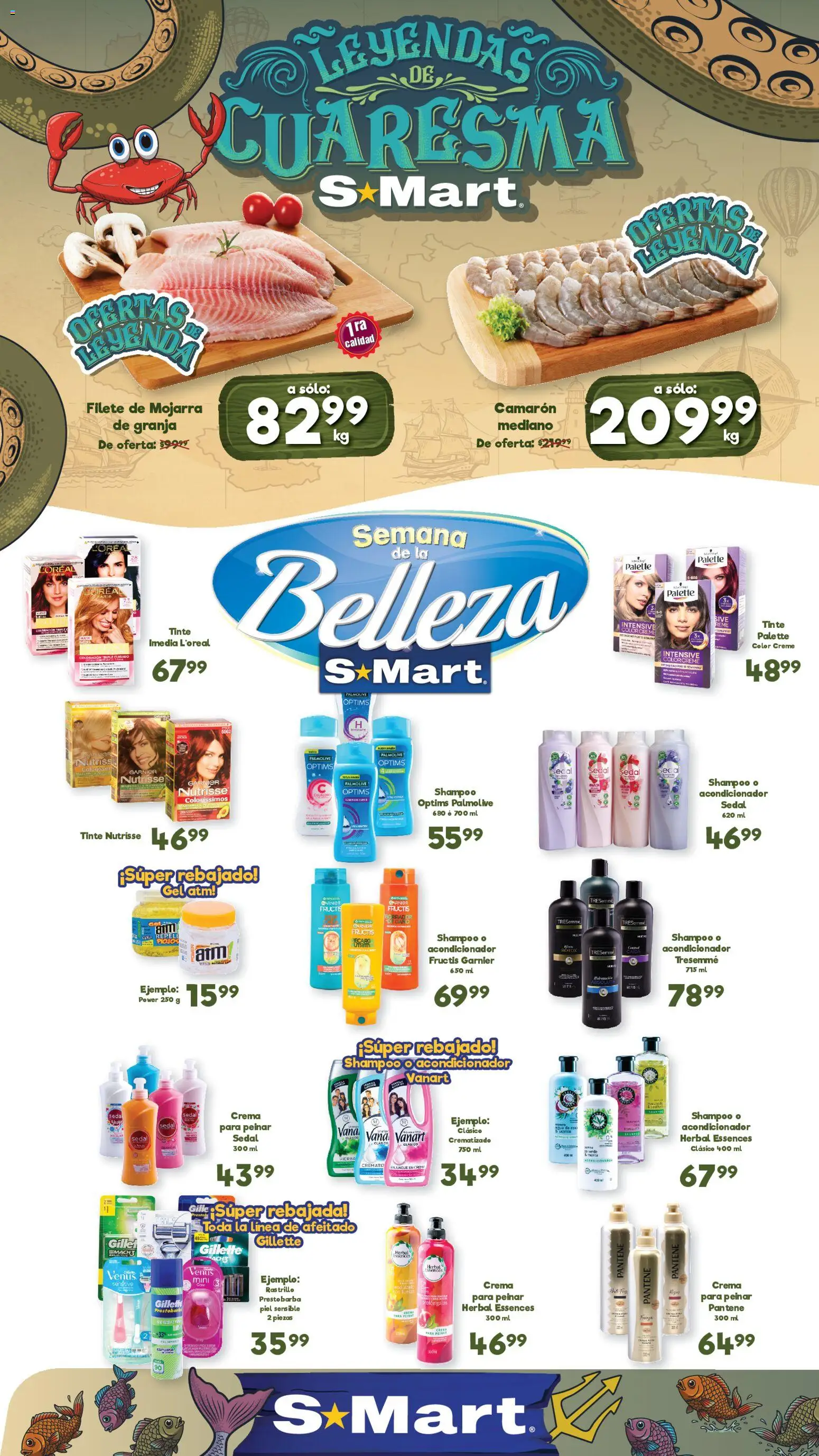 Nuevas ofertas de S-Mart válidas en toda la República Mexicana desde el 03.03.2026. ¡Encuentra las mejores ofertas en S-Mart folleto Ofertas de feria Reynosa! | Página: 1 | Productos: Crema, Rastrillo, Espuma, Acondicionador
