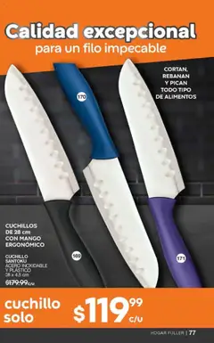 Vista previa de Fuller - Campaña 14 2025, nuevo folleto de la tienda, válido en México a partir del 15.10.2025 | Página: 77 | Productos: Mango, Cuchillo