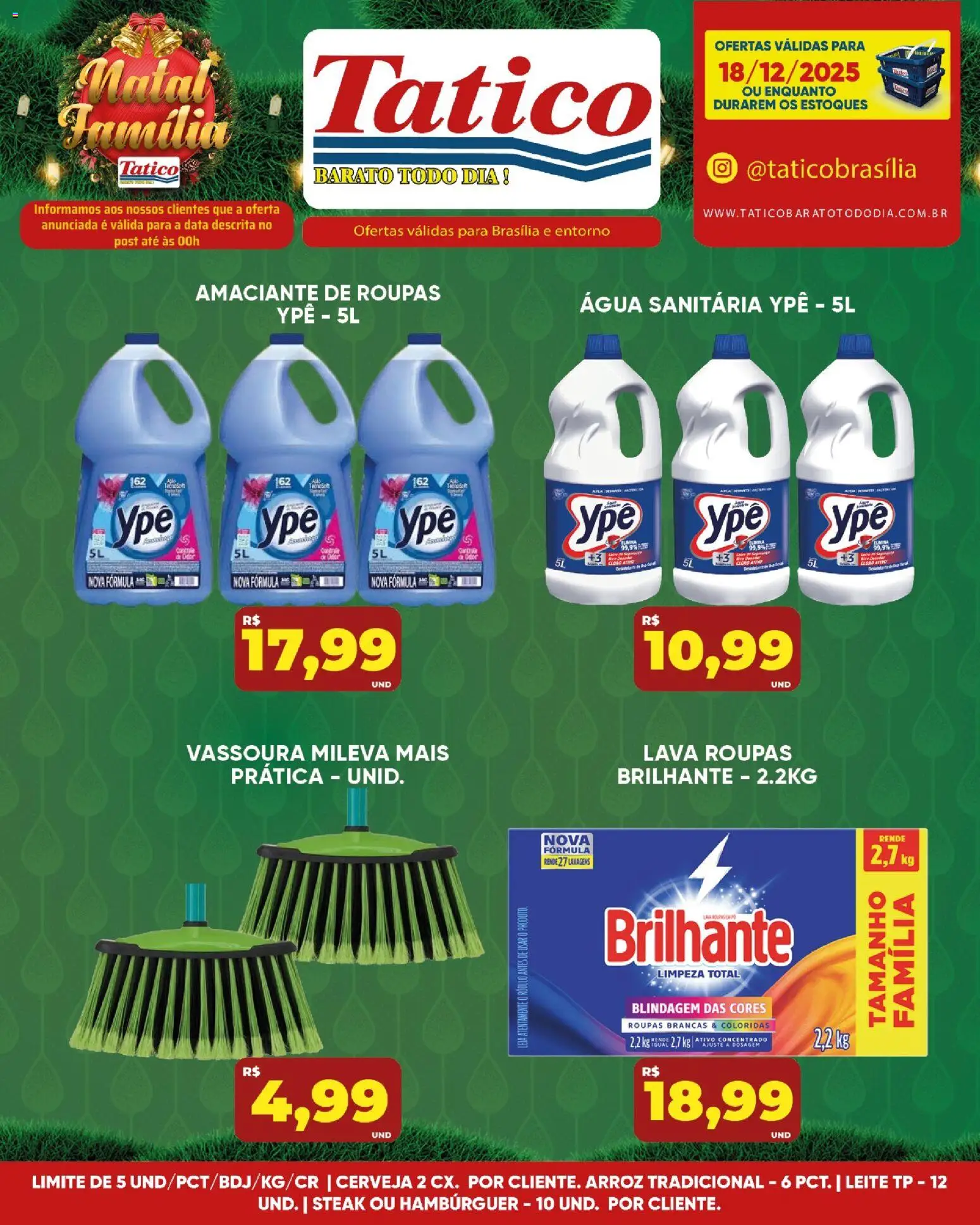 Tatico Folheto - válido de 19.12.2025 | Página: 20 | Produtos: Amaciante de roupas, Hambúrguer, Amaciante, Vassoura
