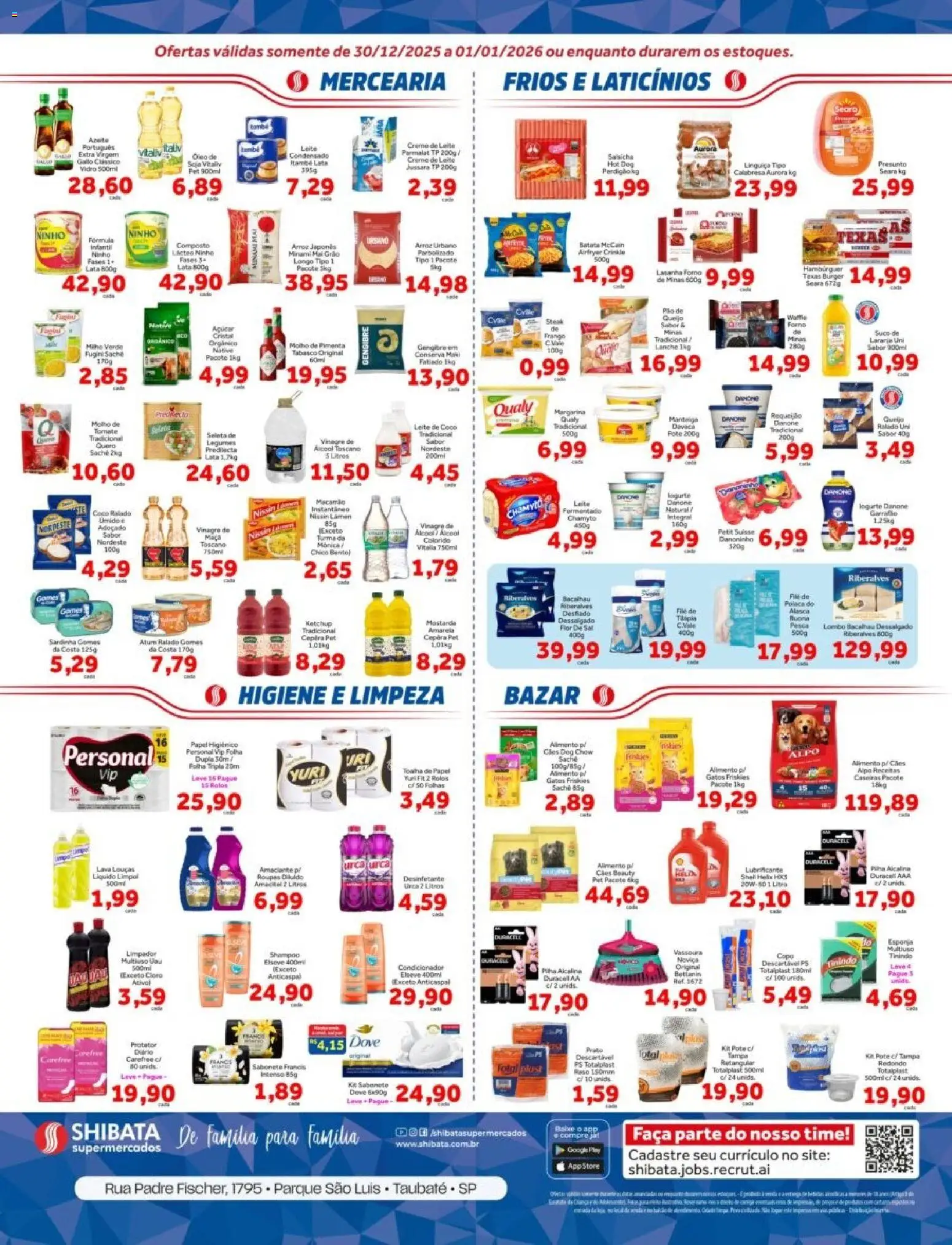 Shibata Folheto - válido de 30.12.2025 | Página: 2 | Produtos: Arroz, Hambúrguer, Sal, Frango