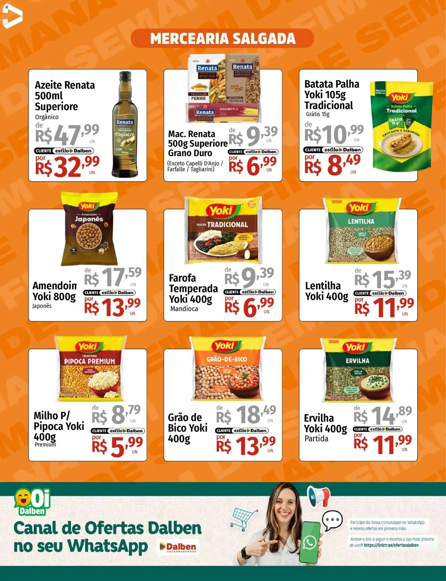 Supermercado Dalben Folheto - válido de 17.04.2026 | Página: 8 | Produtos: Amendoim, Batata palha, Batata, Azeite
