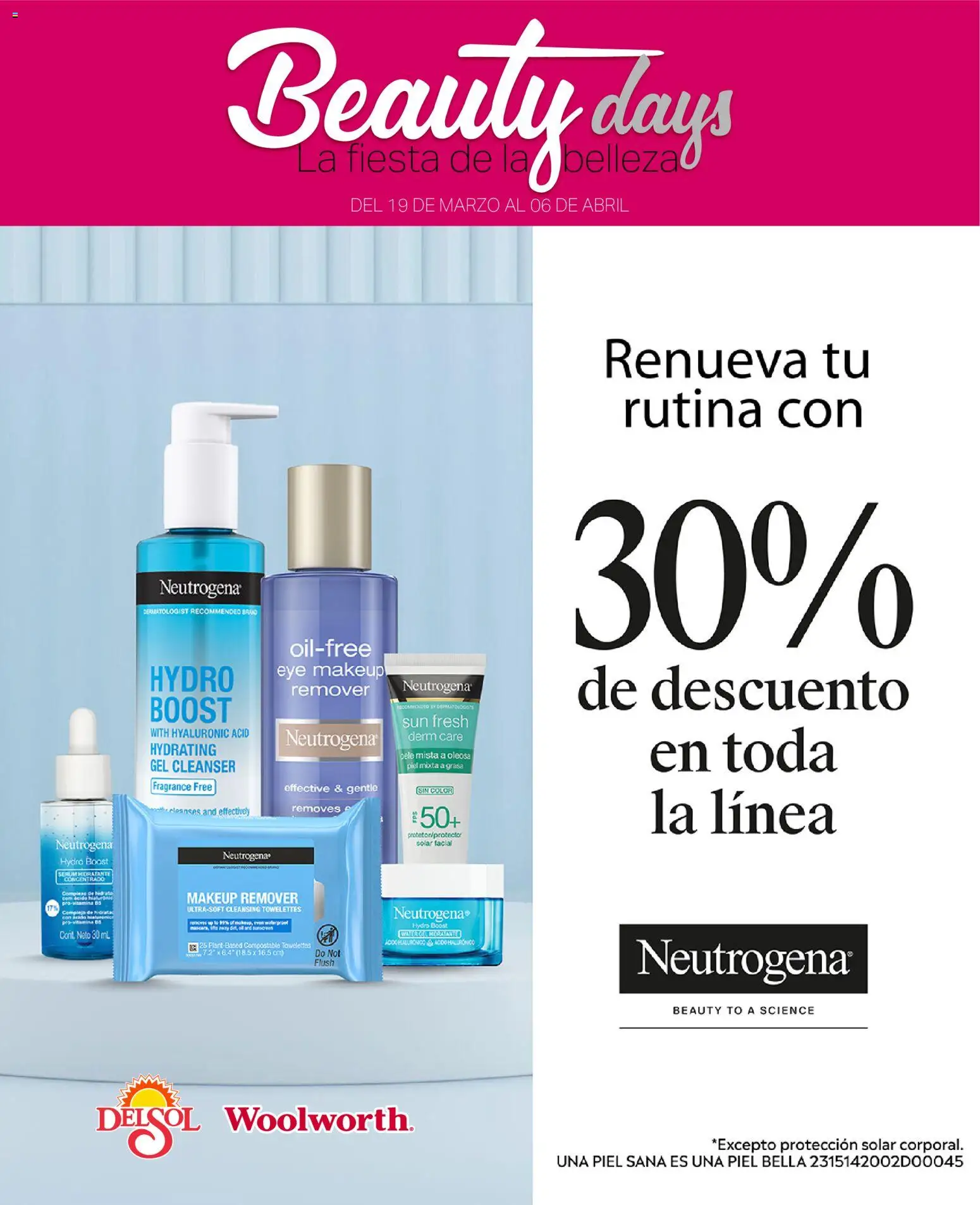Nuevas ofertas de Del Sol y Woolworth válidas en toda la República Mexicana desde el 19.03.2026. ¡Encuentra las mejores ofertas en  Del Sol y Woolworth catálogo Beauty Days! | Página: 2 | Productos: Serum
