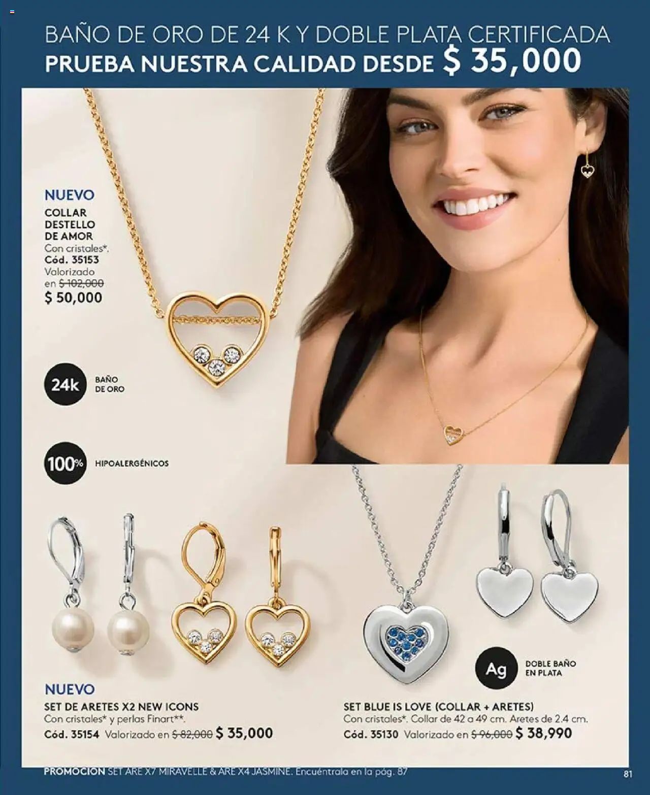 Ésika revista - valida desde el 16.06.2025 | Página: 81 | Productos: Aretes, Baño, Collar