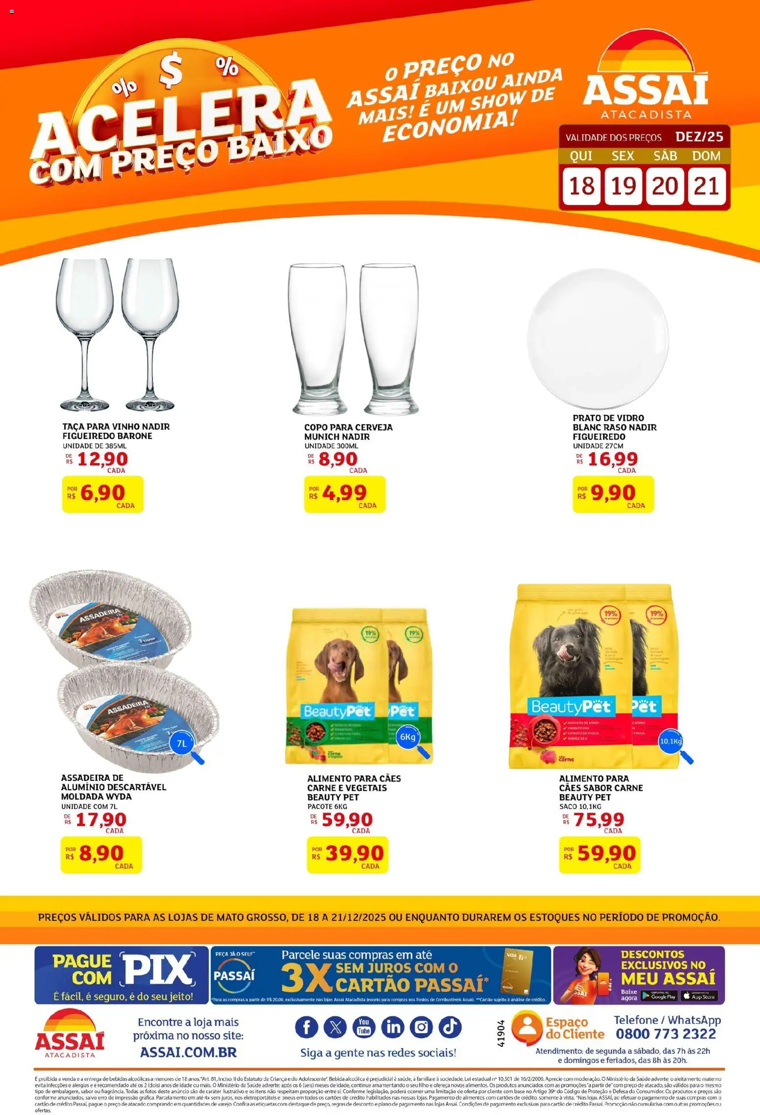 Assaí Atacadista Folheto - válido de 18.12.2025 | Página: 1 | Produtos: Cerveja, Bebida, Telefone, Assadeira