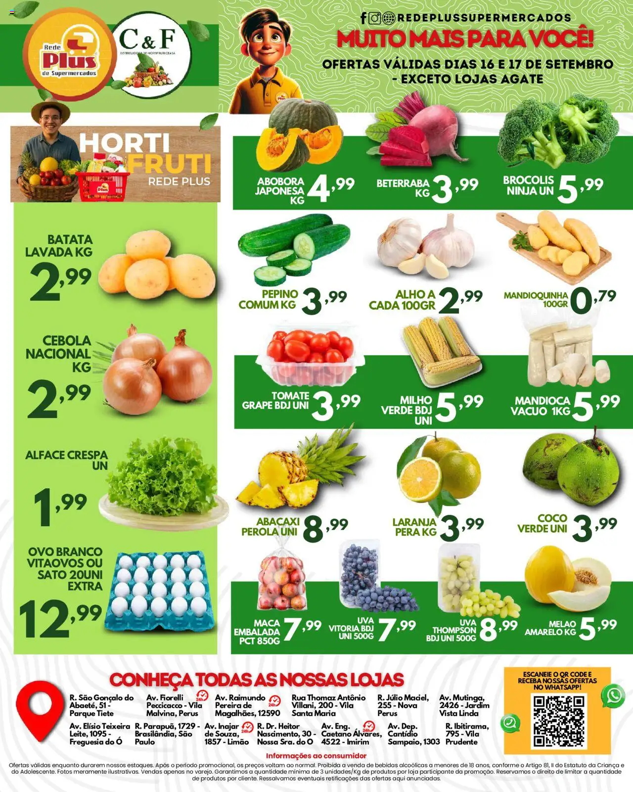 Rede Plus Supermercados Folheto - válido de 15.09.2025 | Página: 4 | Produtos: Beterraba, Cebola, Mandioca, Abacaxi