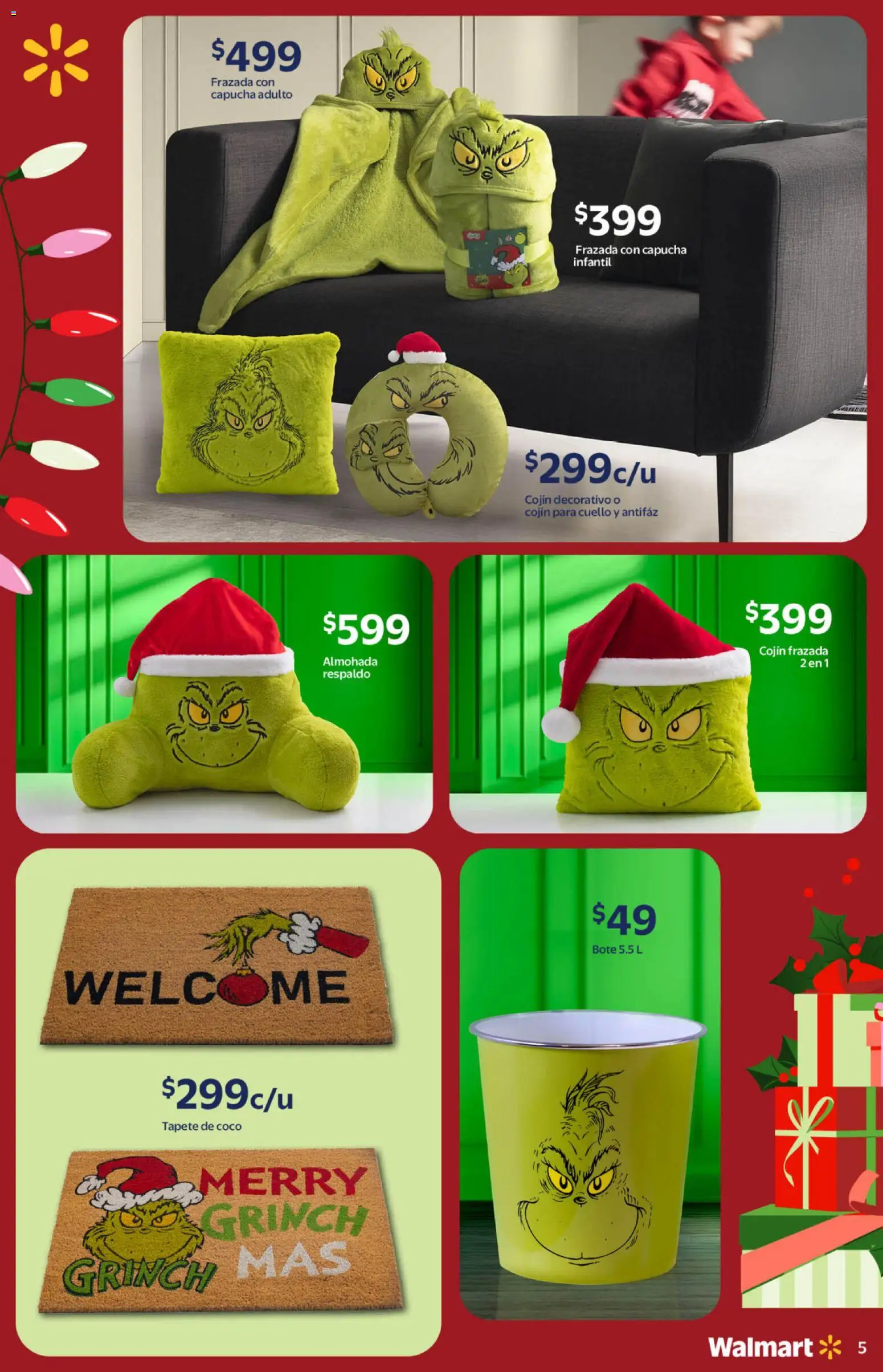 Nuevas ofertas de Walmart válidas en toda la República Mexicana desde el 21.10.2025. ¡Encuentra las mejores ofertas en Walmart catálogo Navidad! | Página: 5 | Productos: Almohada, Tapete, Antifaz