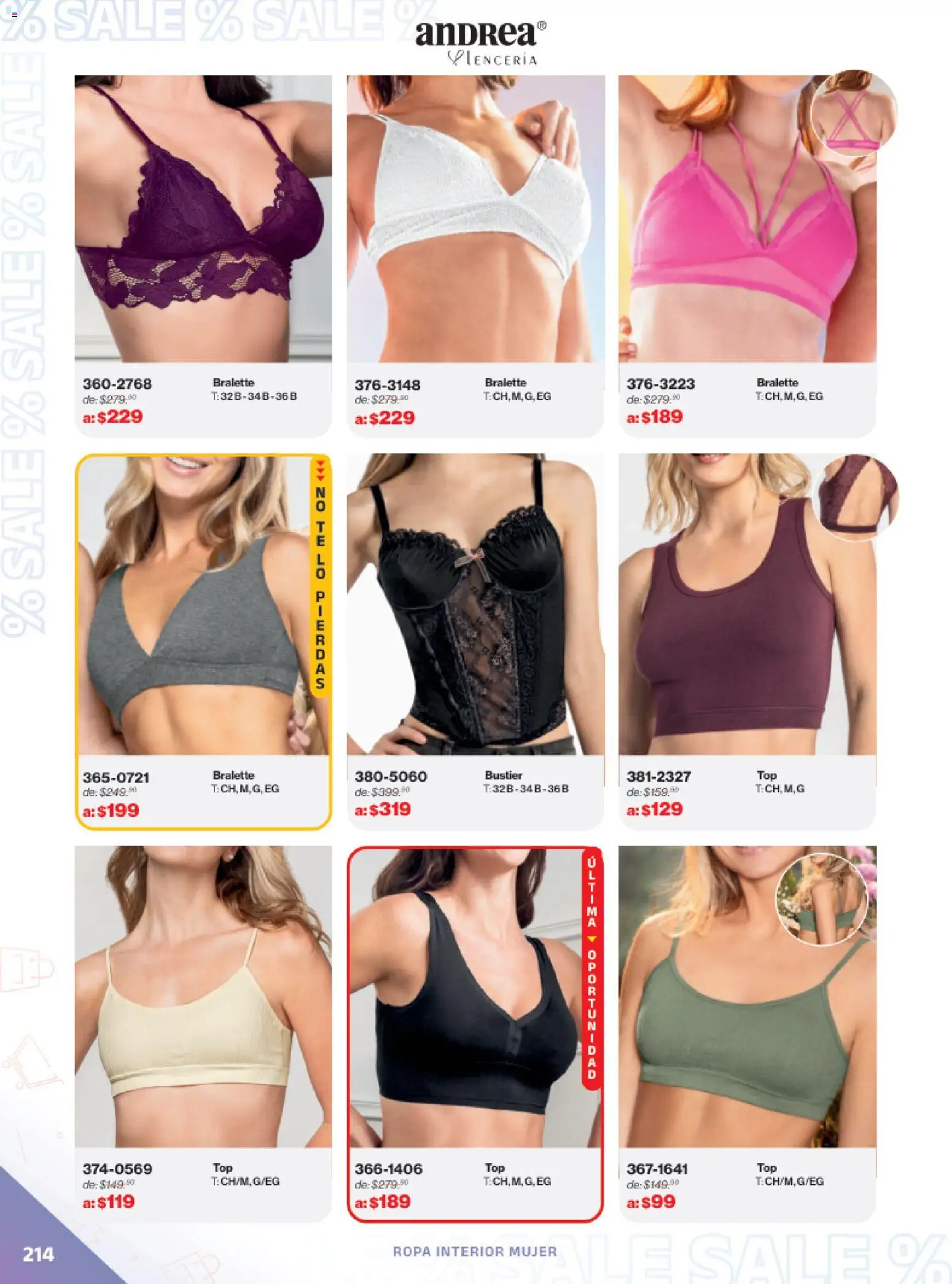 Nuevas ofertas de Andrea válidas en toda la República Mexicana desde el 21.12.2025. ¡Encuentra las mejores ofertas en Andrea catálogo Outlet! | Página: 214 | Productos: Ropa, Ropa interior