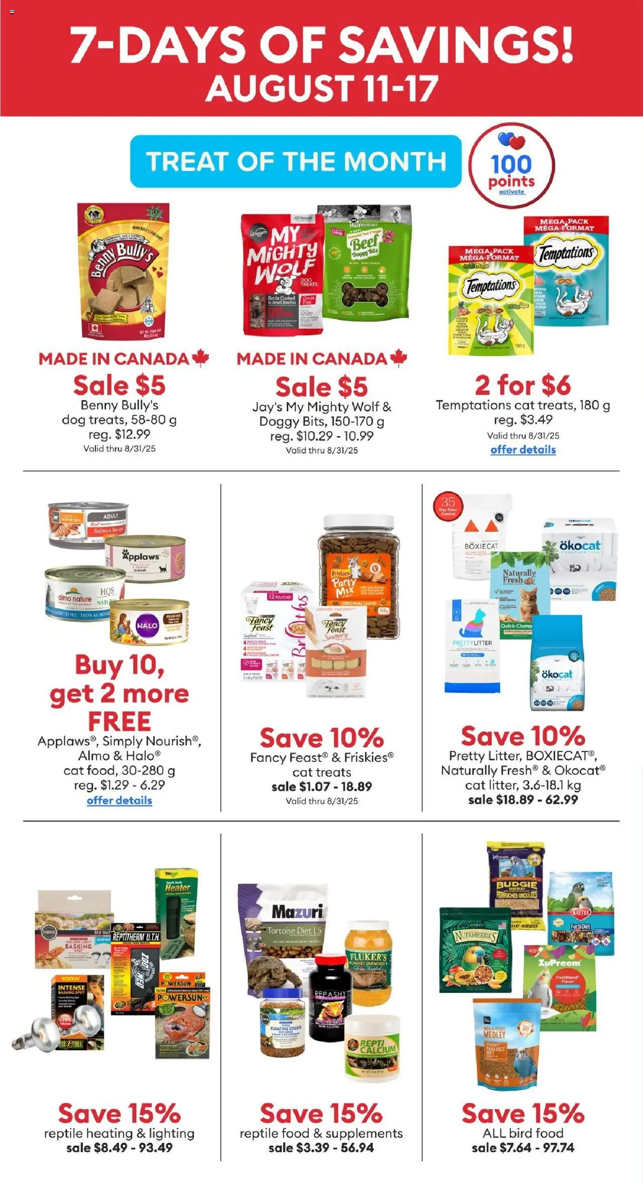 Petsmart flyer valid from 11.08.2025 | Page: 3 | Products: Beef, Kettle, Chicken, Pork