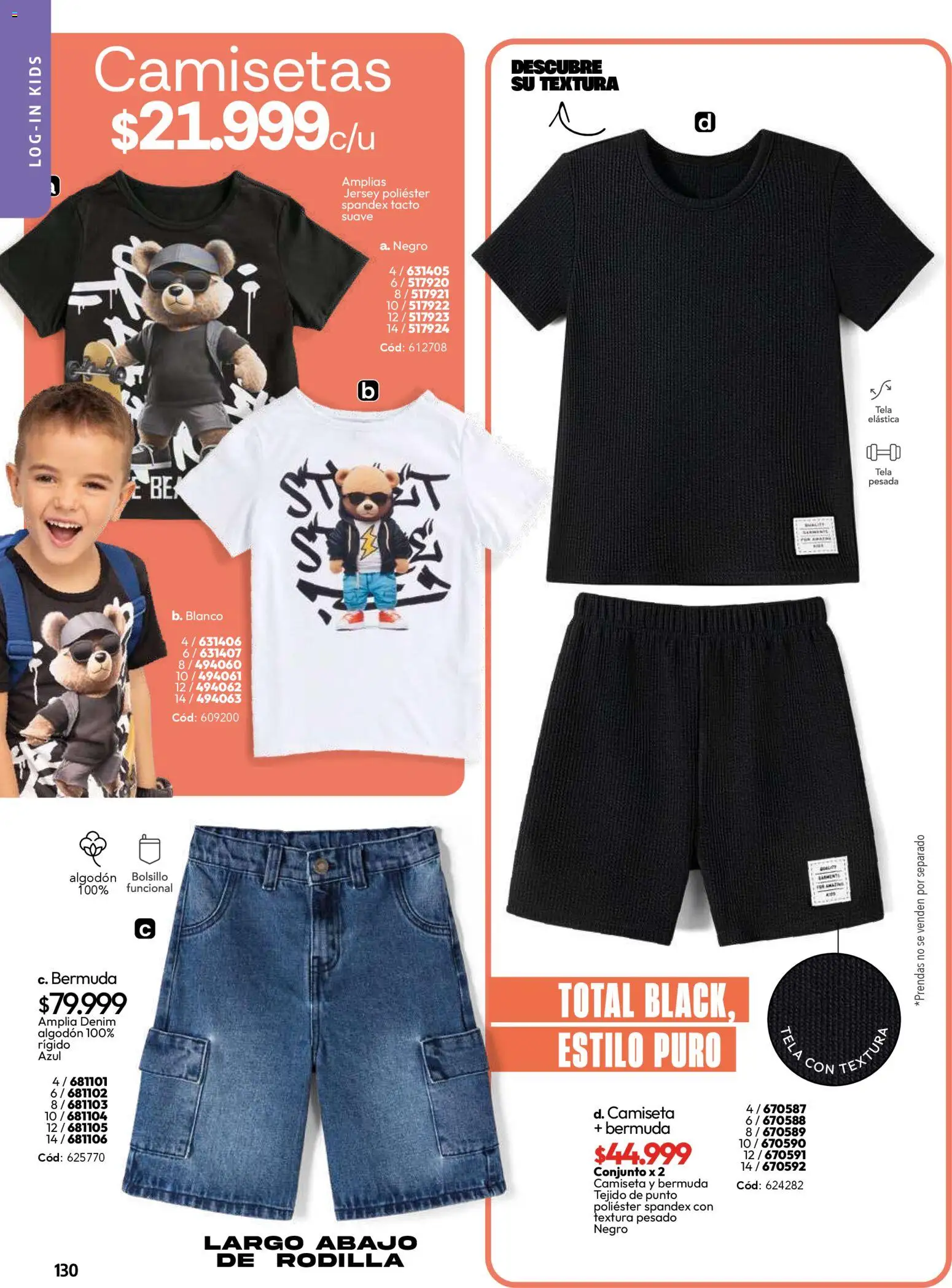 Carmel revista - valida desde el 01.04.2026 | Página: 130 | Productos: Algodón, Bermuda, Camiseta, Conjunto